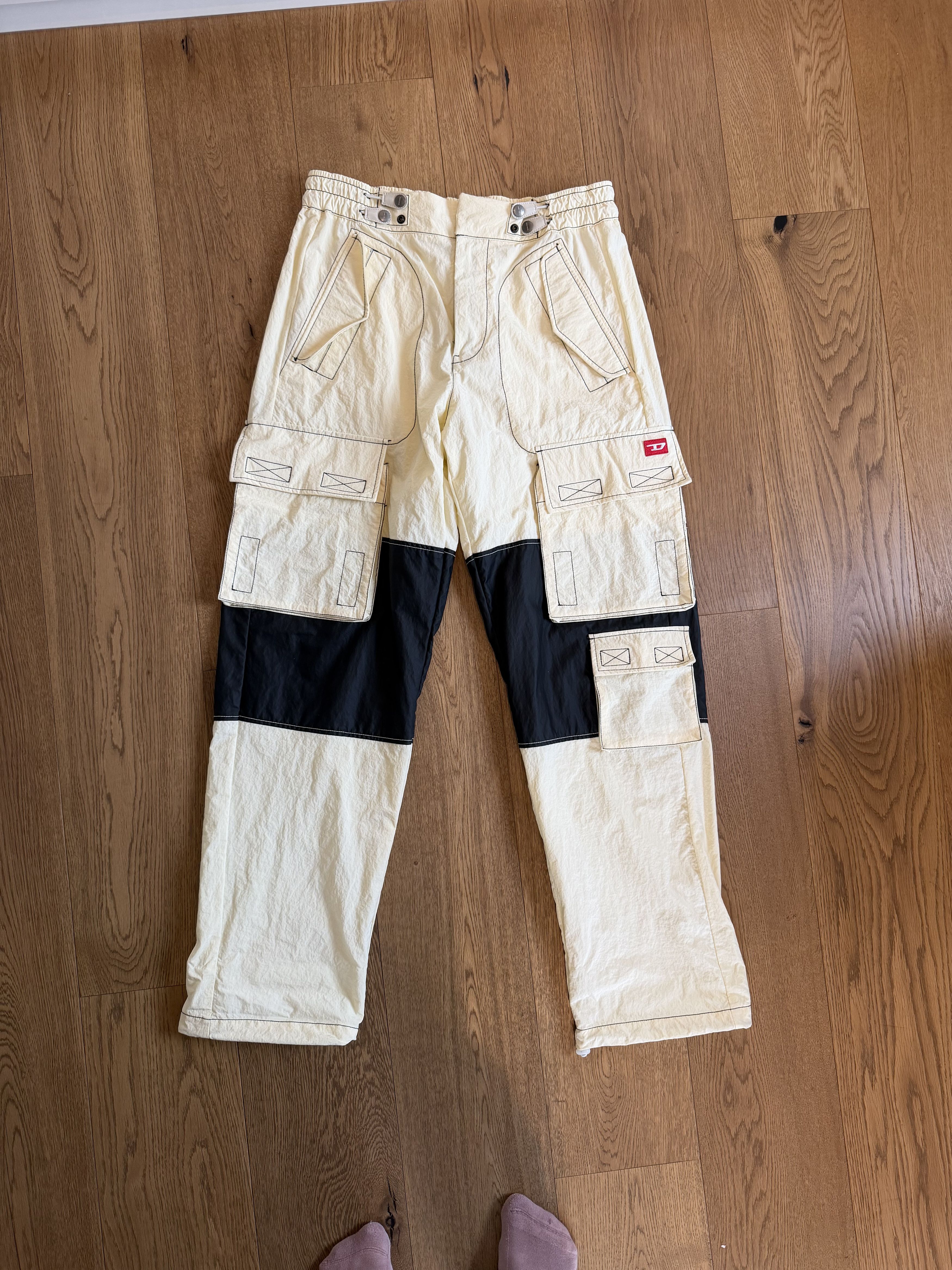 Diesel Diesel Cargo Pants with faux-leather Size US 31 - 1 Thumbnail