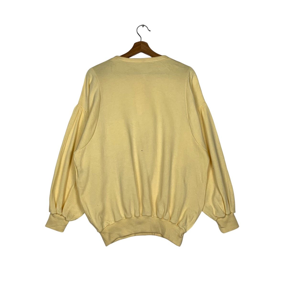 Japanese Brand 80’s CATHERINE Made in France Yellow Sweatshirt #1540-C69 Size M / US 6-8 / IT 42-44 - 7 Thumbnail