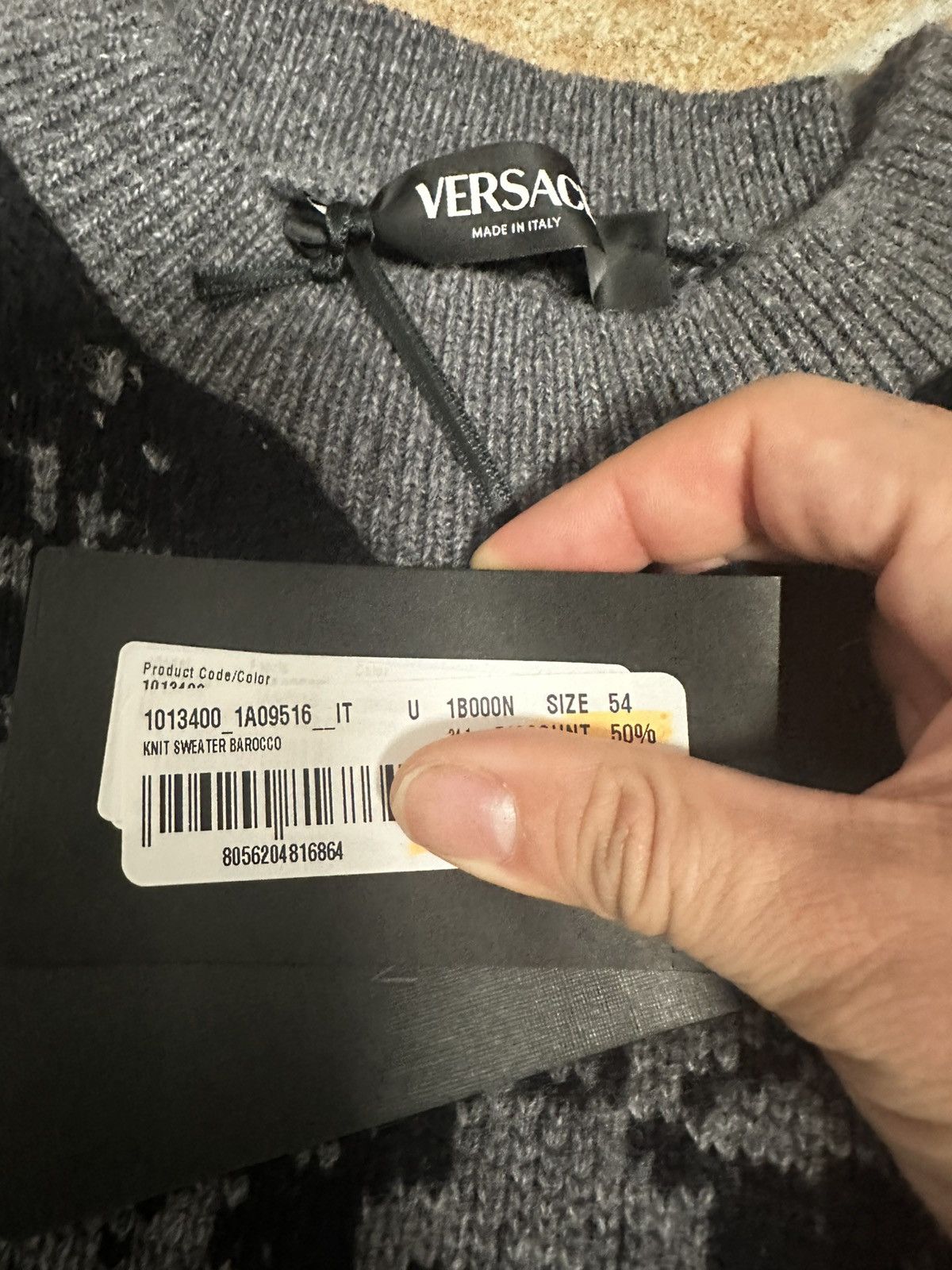 Versace Versace Barocco Knit Sweater Size US L / EU 52-54 / 3 - 5 Thumbnail