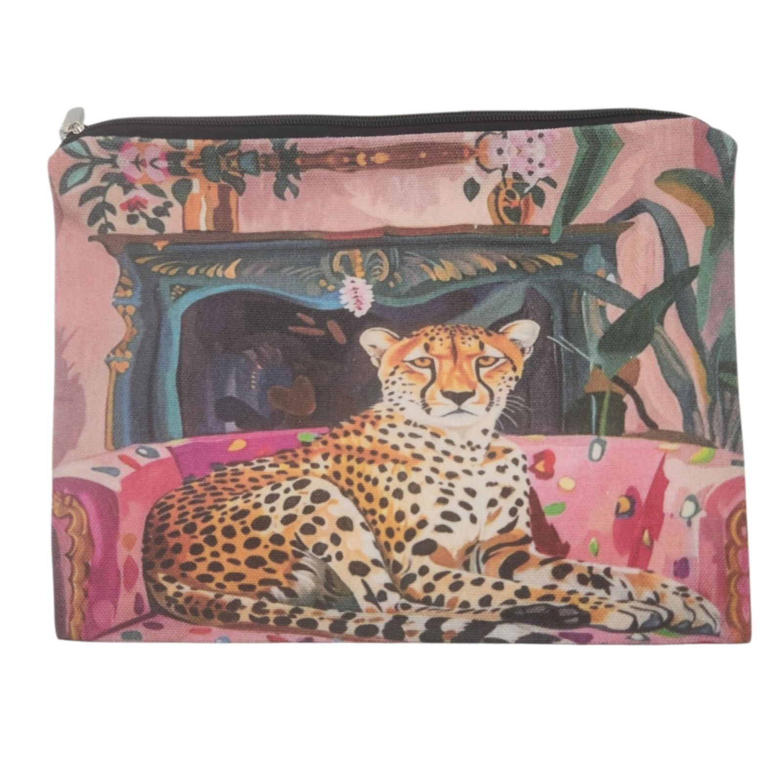 Other Bohemian Leopard Jungle Cosmetic Bag Artistic Makeup Pouch Size ONE SIZE - 8 Thumbnail