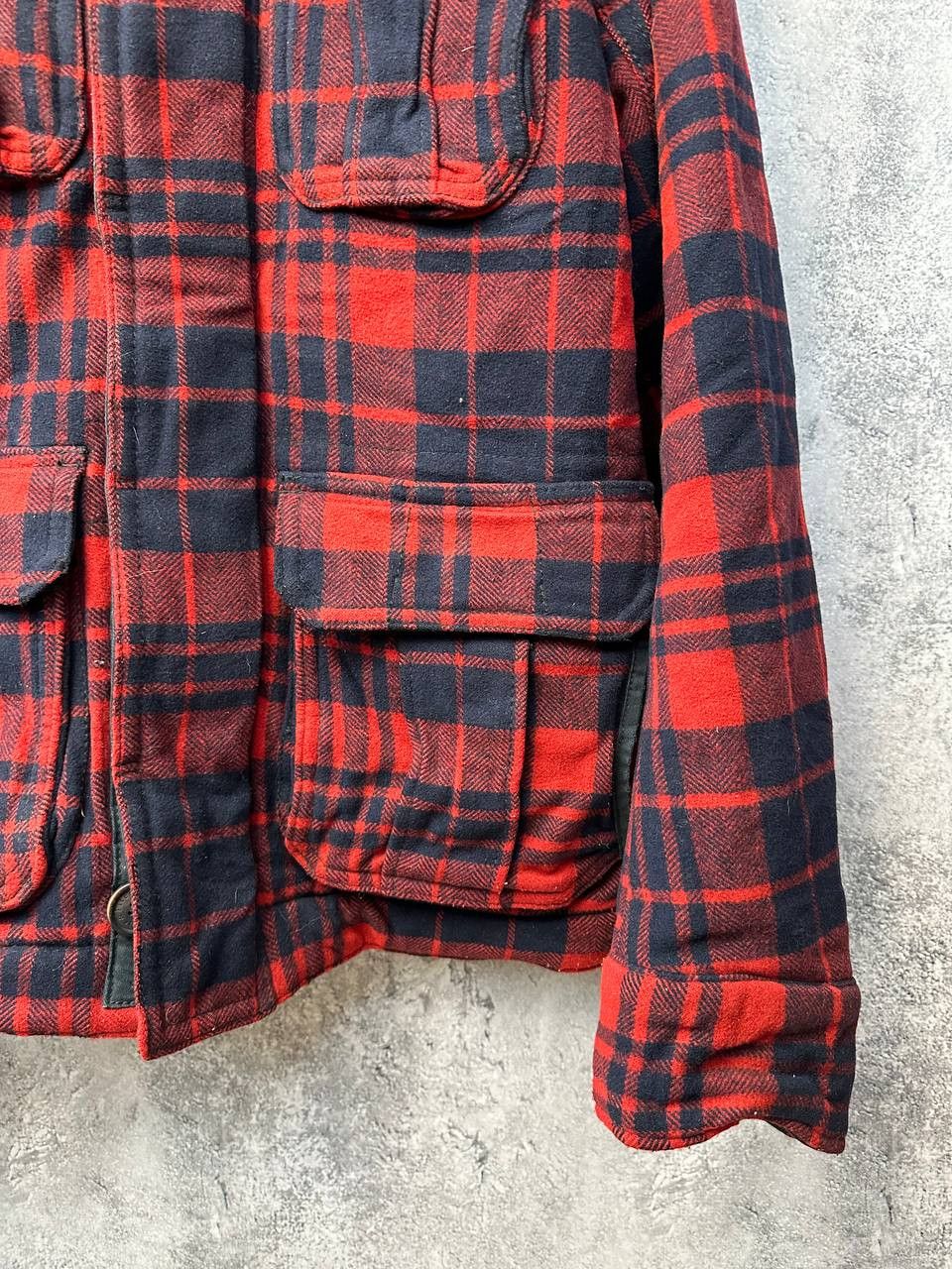 Abercrombie & Fitch Vintage Plaid Wool Barn Jacket