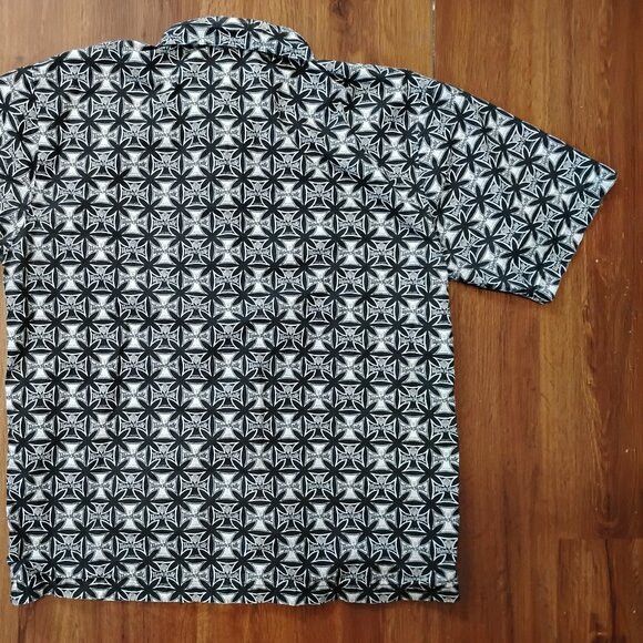 Other Vintage 90s Third Rail Graffiti Button Shirt Short Sleeve Size US L / EU 52-54 / 3 - 7 Thumbnail