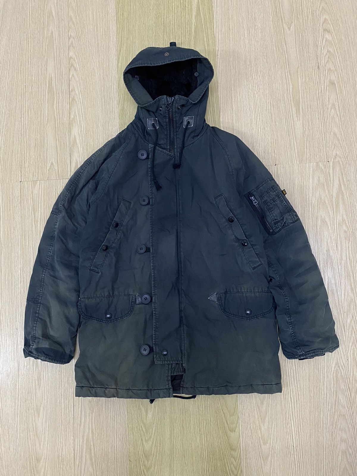 Alpha Industries × Vintage Vintage Alpha Industries military parka Size US L / EU 52-54 / 3 - 1 Thumbnail