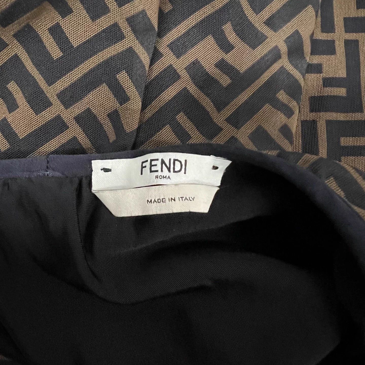Fendi Fendi All Over FF Print Maxi Dress 99 New 44 Size 30" / US 8 / IT 44 - 4 Thumbnail