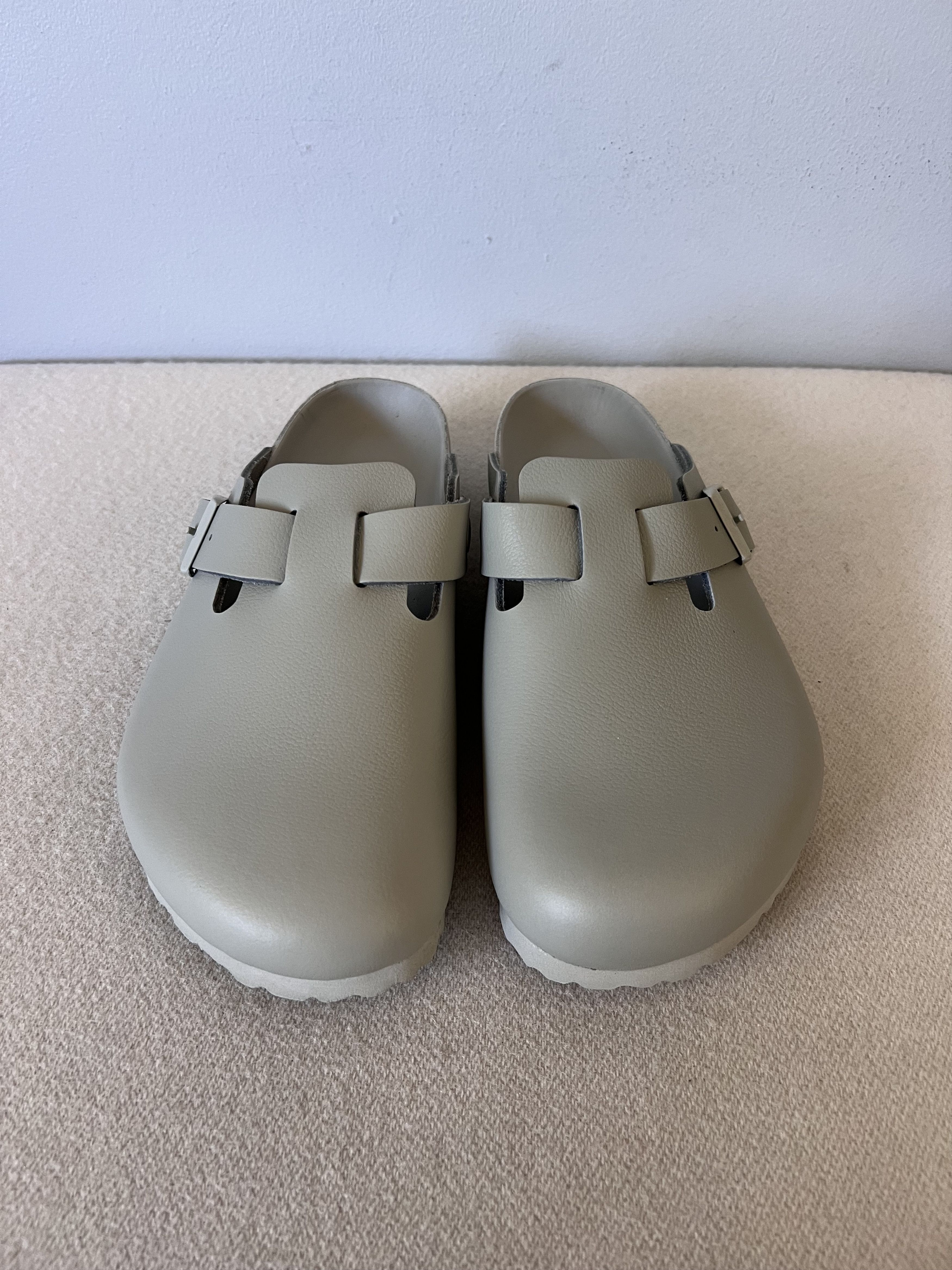 Birkenstock Birkenstock Boston Exquisite in Mineral Grey Leather Size US 8 / EU 41 - 4 Thumbnail