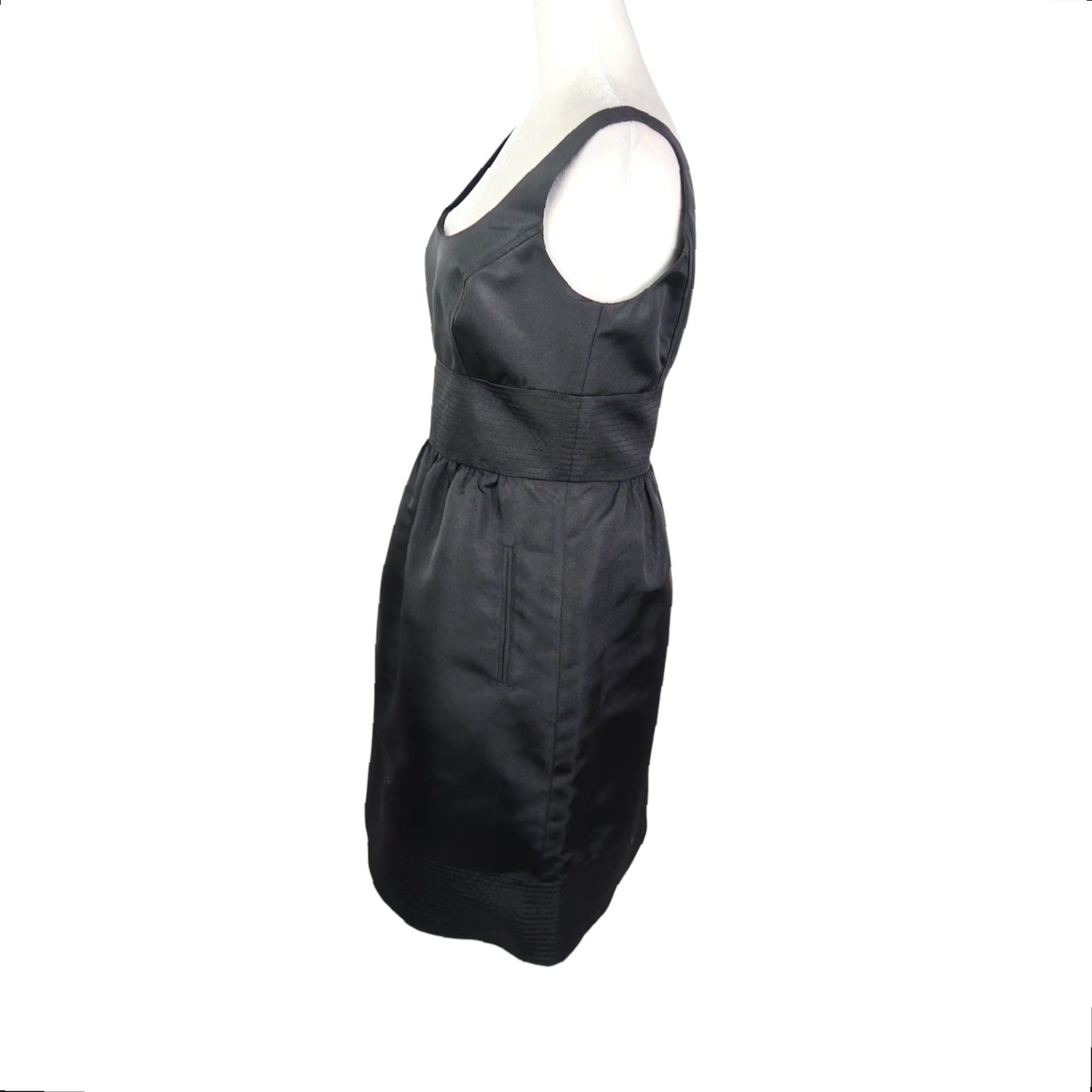 Vintage Cyan by Shoshanna Black Fit and Flare Mini Cocktail Dress 6 Sleeveless Zip Back Pockets Formal Party/Cocktail Women Size M / US 6-8 / IT 42-44 - 3 Thumbnail