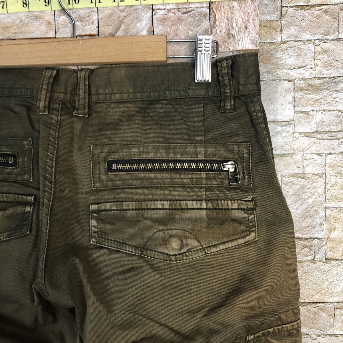 Faded Glory Rattle Trap Brown faded Cargo Multipocket Pants #A312 Size US 31 - 20 Thumbnail
