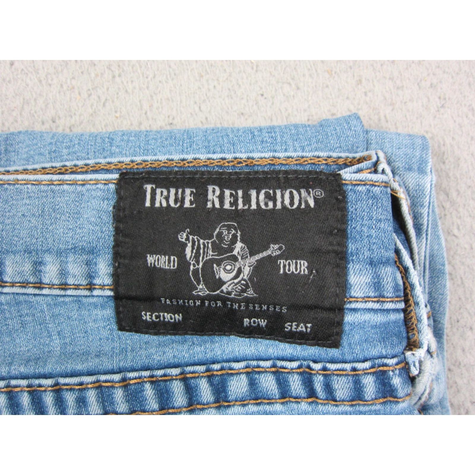 True Religion True Religion Geno Jeans Mens 40x33 Denim Straight Relaxed W 40 L 33 Blue 90s Vintage? Size US 40 / EU 56 - 2 Thumbnail