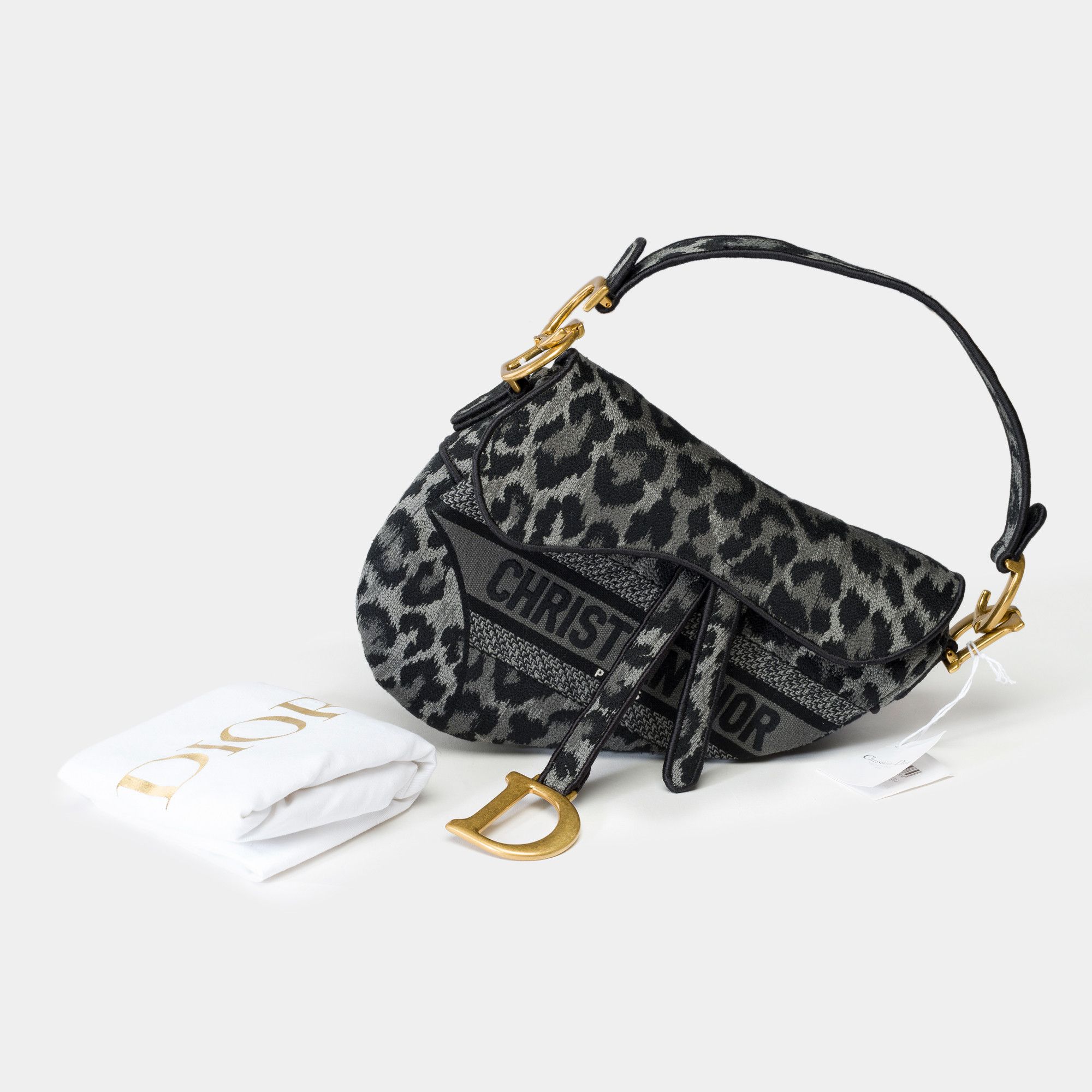 Dior DIOR Saddle in Gray Tweed Size ONE SIZE - 2 Thumbnail