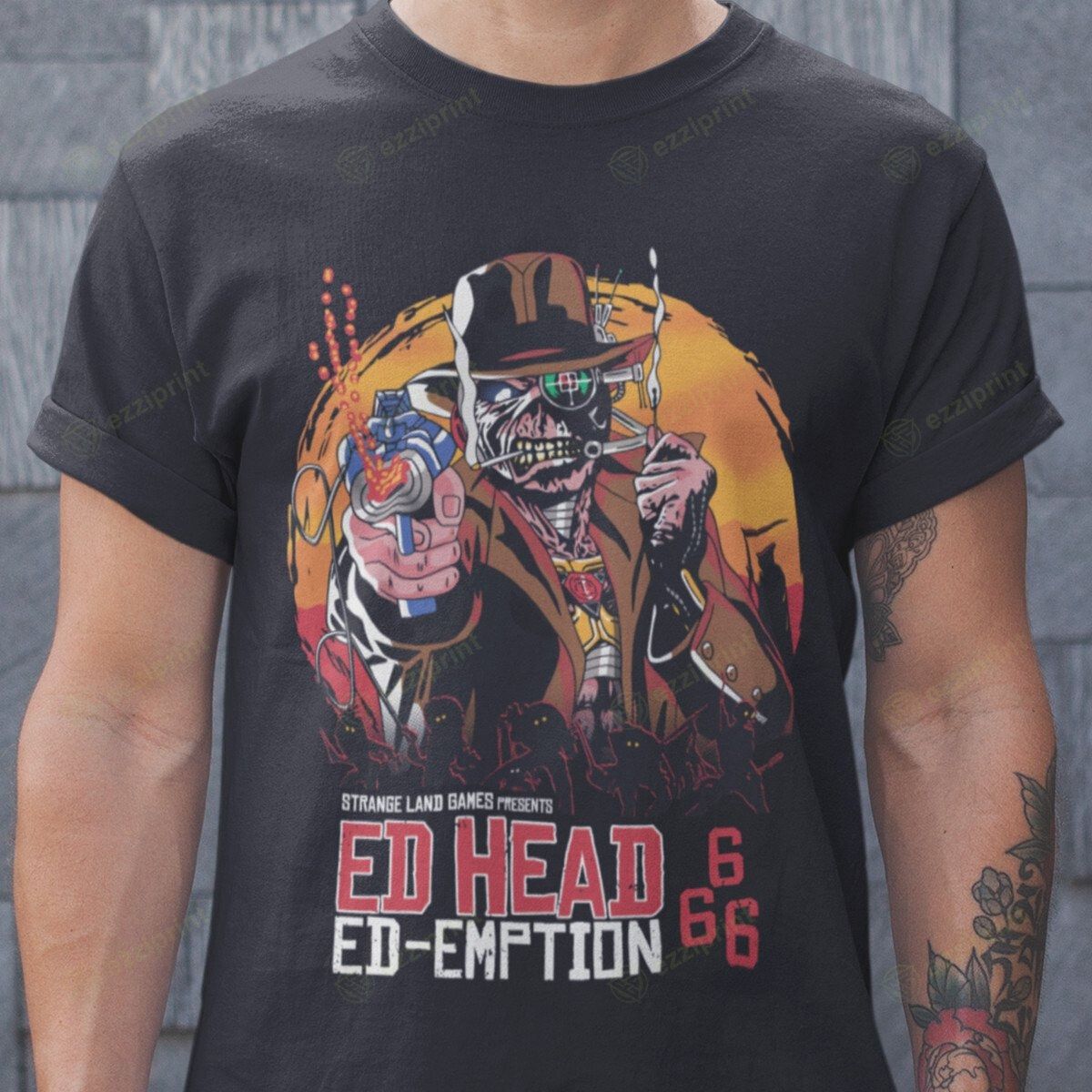 The Unbranded Brand ED HEAD ED-EMPTION RED DEAD REDEMPTION T-SHIRT Size L / US 10 / IT 46 - 3 Thumbnail