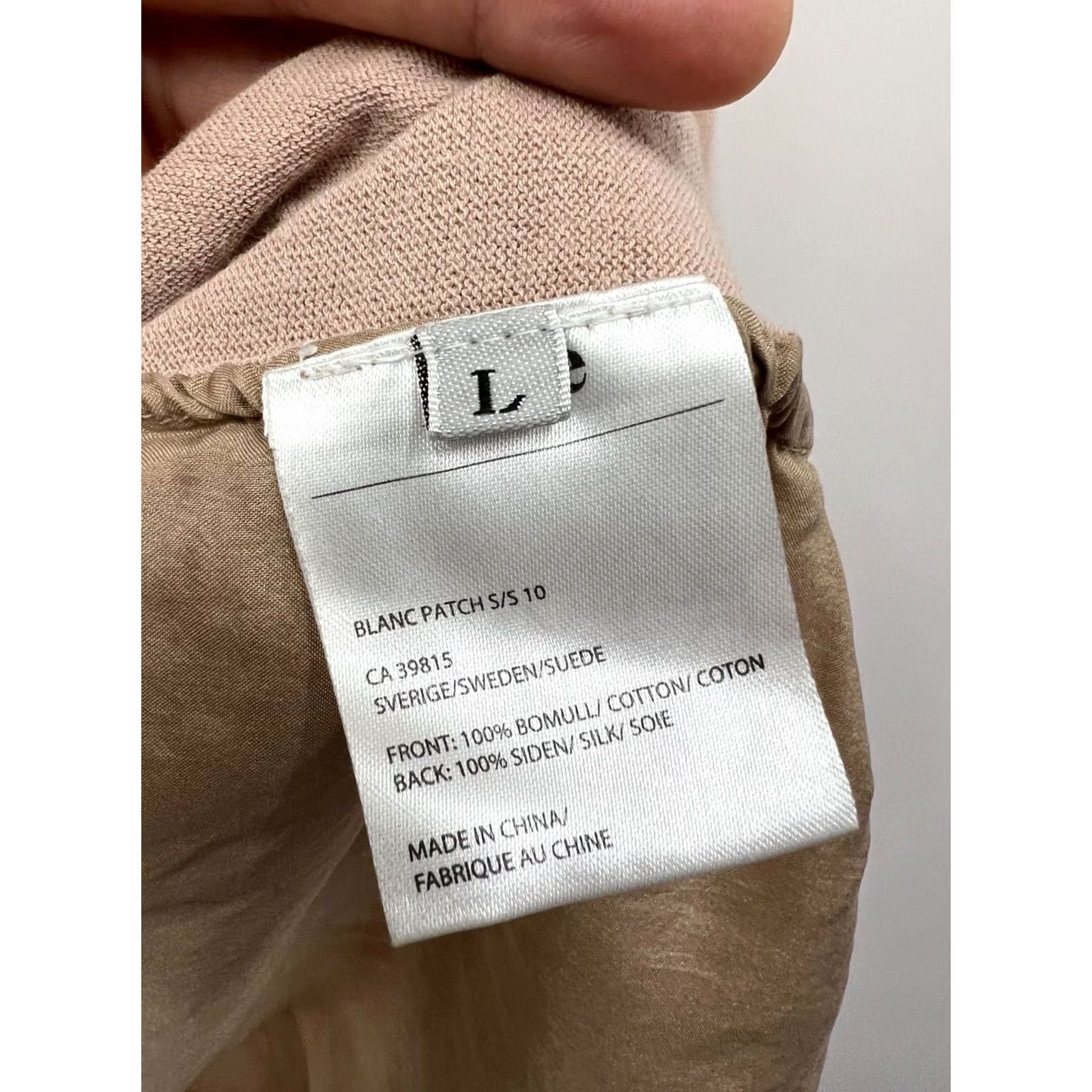 Vintage ACNE Blouse Shirt Size L Womens Vintage Silk Beige Crew Neck Short Sleeve Relaxed Fit Capsule 90s Size L / US 10 / IT 46 - 5 Thumbnail
