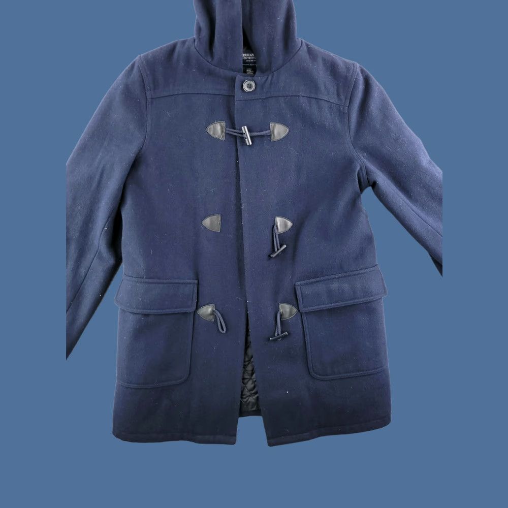 American Eagle Outfitters American Eagle Outfitters Coat Women's Medium Wool Trench Navy Blue Quilted Overcoat Size M / US 6-8 / IT 42-44 - 1 Thumbnail