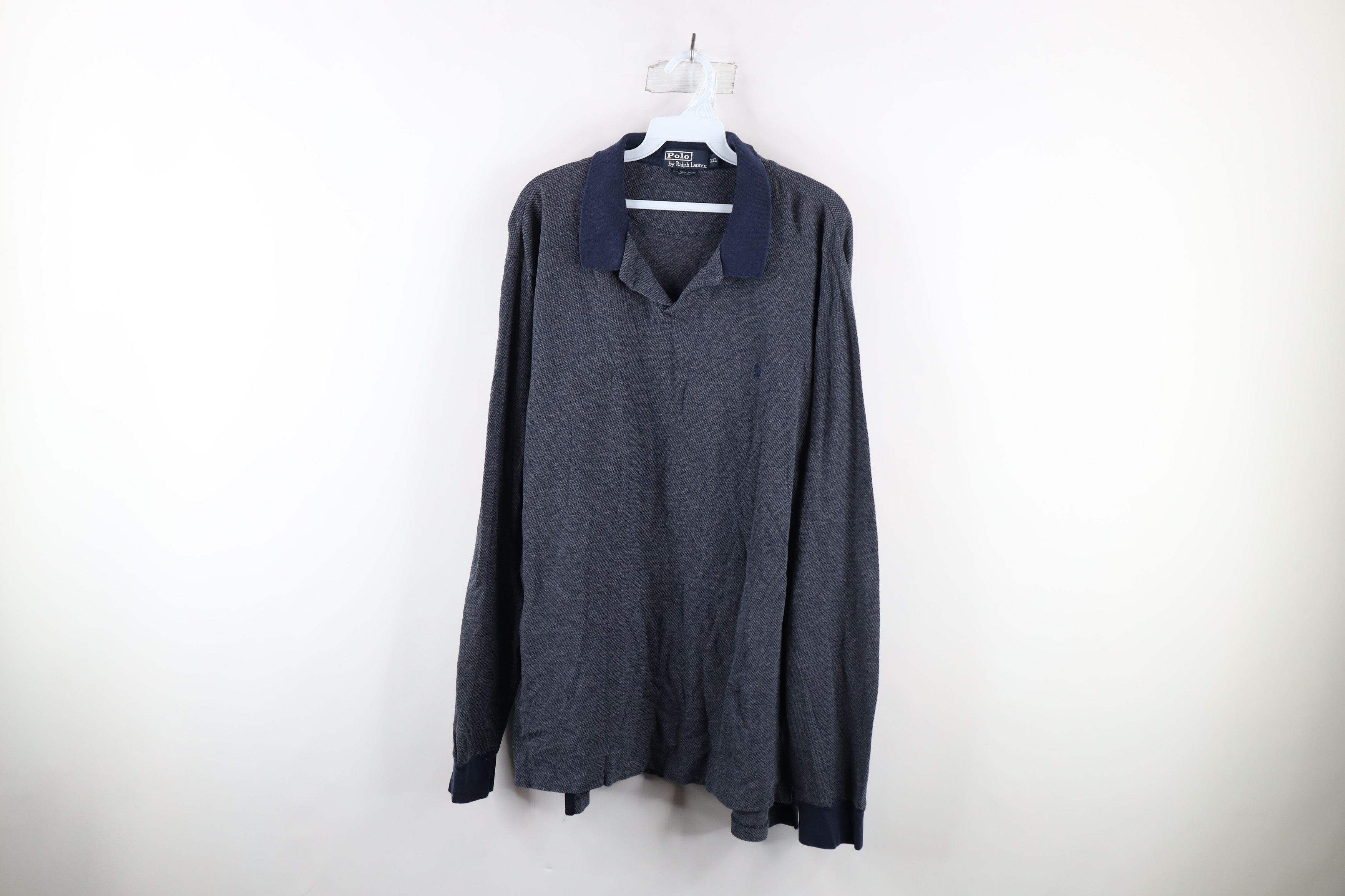 Ralph Lauren Vintage 90s Ralph Lauren Knit Long Sleeve Rugby Polo Shirt Size US XXL / EU 58 / 5 - 1 Thumbnail
