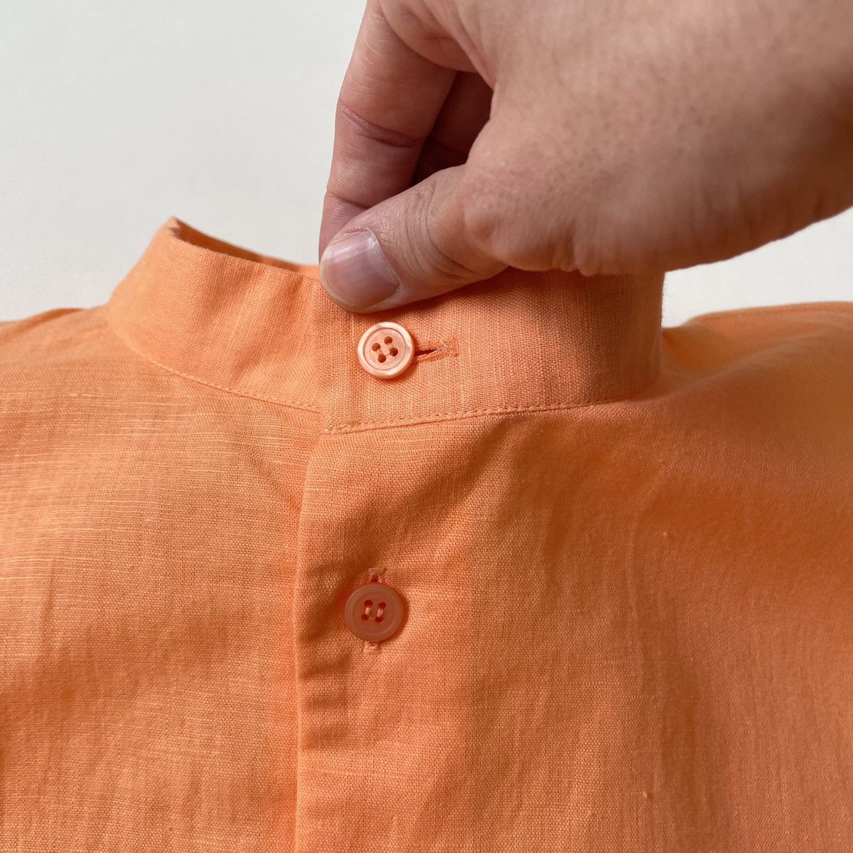Pleats Please Issey Miyake Coral Orange Curved Sleeve Shirt Size US M / EU 48-50 / 2 - 6 Thumbnail