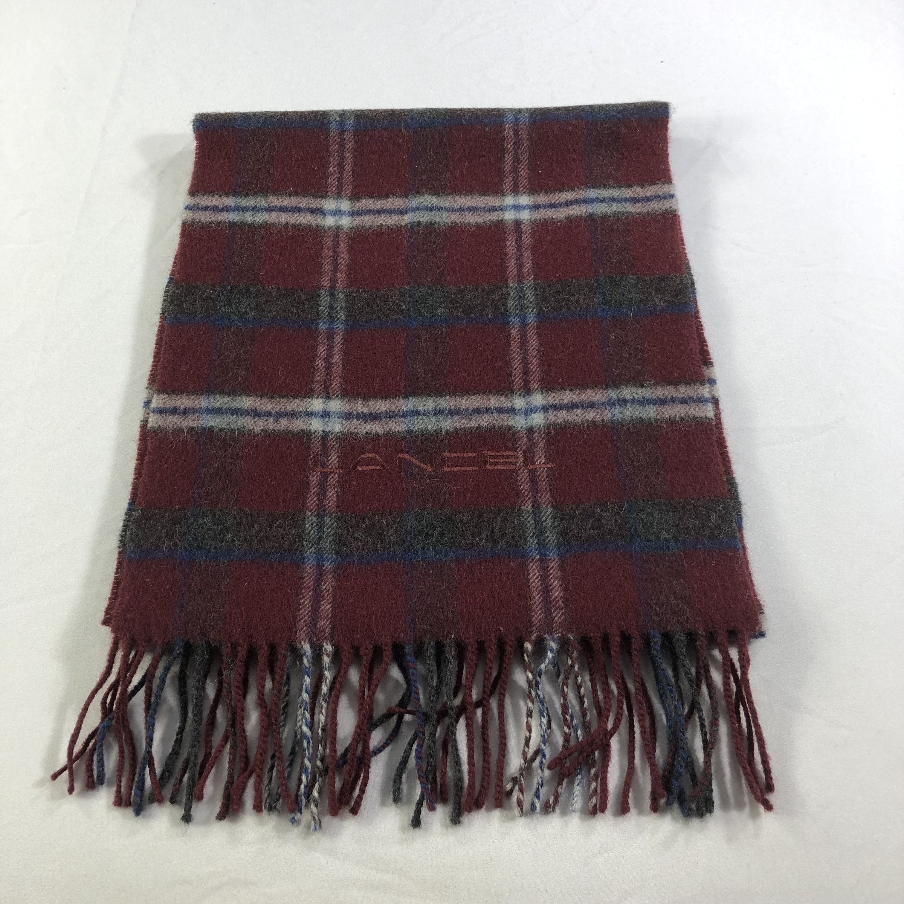 Lancel Lancel Tartan Wool Scarf Muffler V1575 Size ONE SIZE - 2 Thumbnail