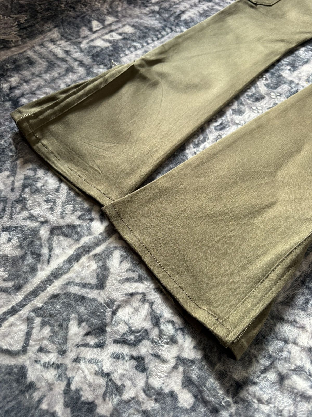 Hysteric Glamour × Japanese Brand Loaded Live Evil Flared Zip Up Ankle Cargo Pants Japan Made Size US 30 / EU 46 - 17 Thumbnail