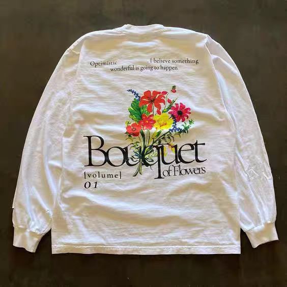 Vintage White washed vintage floral print long-sleeved t-shirt Size US M / EU 48-50 / 2 - 1 Thumbnail