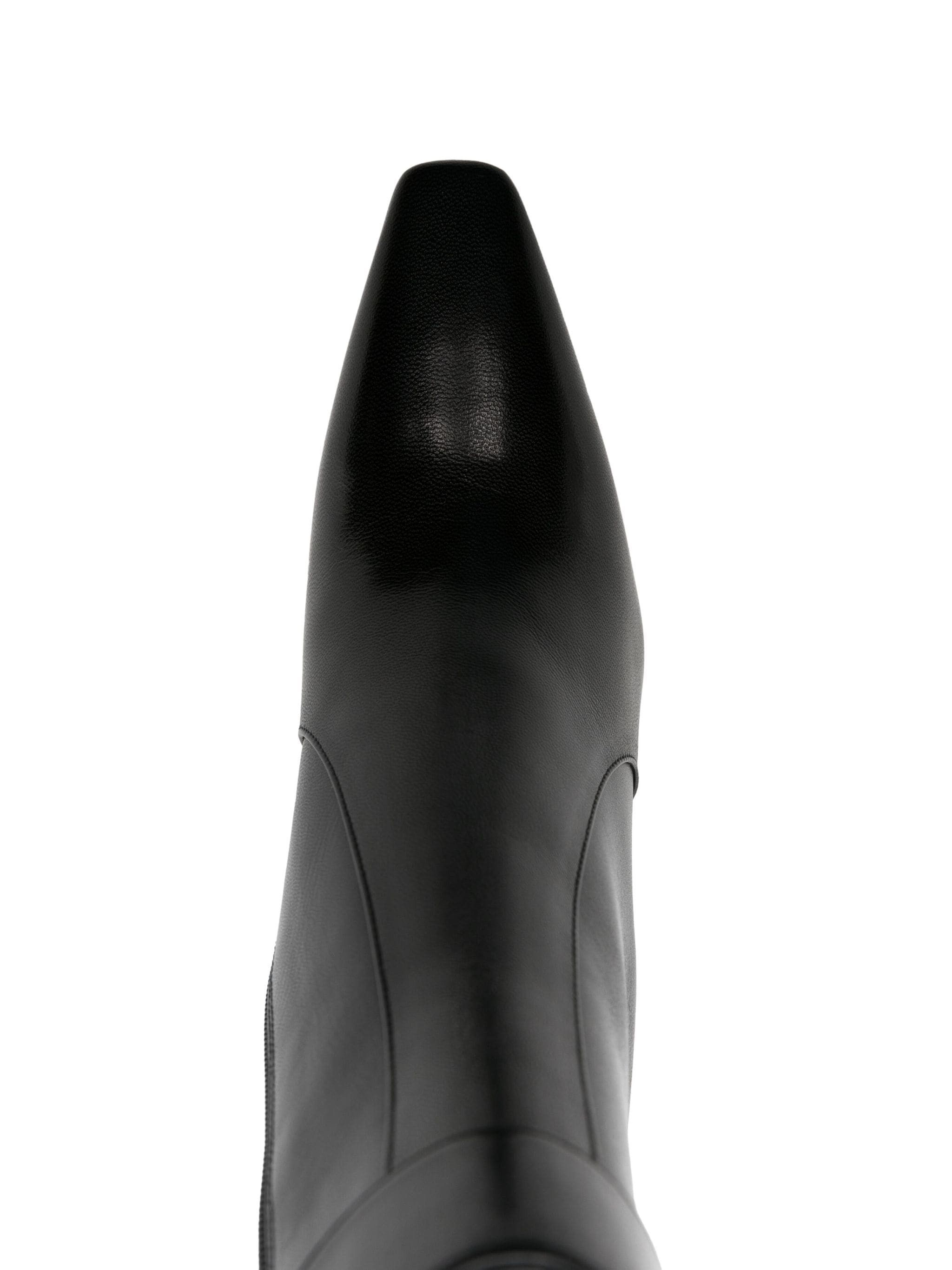 Saint Laurent Paris Saint Laurent Claude 90mm Leather Square Toe Boots Size 38.5 Size US 8.5 / IT 38.5 - 5 Thumbnail