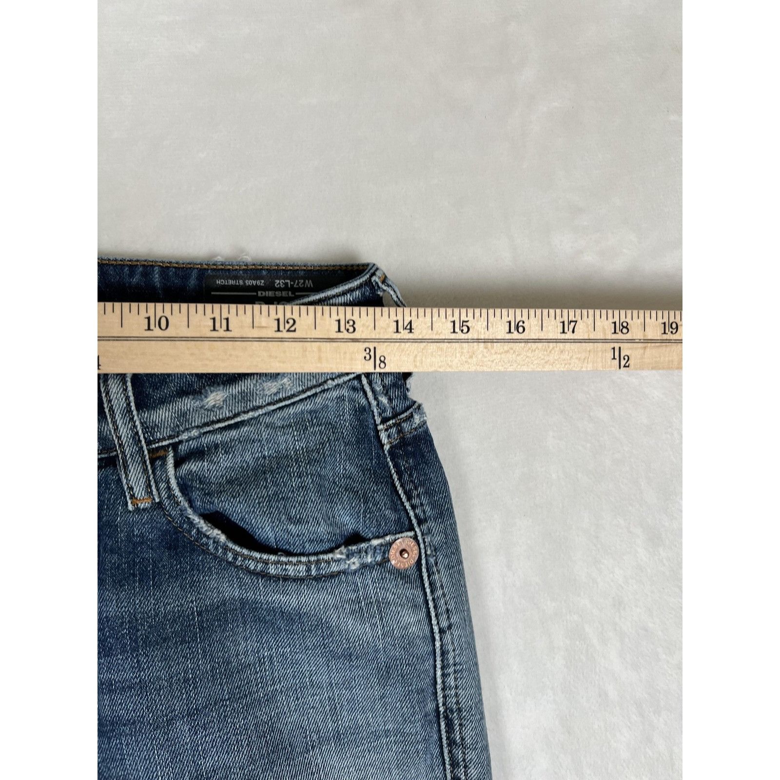 Diesel Diesel Jeans Womens 27x32 Blue D-Joy Slim Straight Leg Stret Size 27" / US 4 / IT 40 - 4 Thumbnail