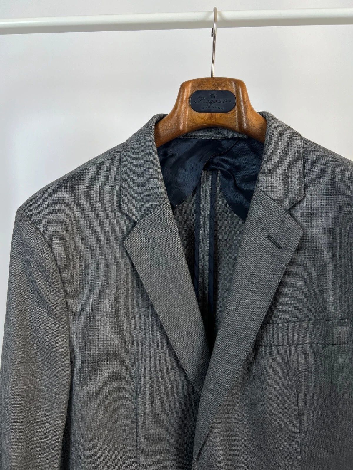 Hackett × Loro Piana Hackett Mayfair ing Loro Piana 120's Wool Grey Blazer Size 48R - 4 Thumbnail