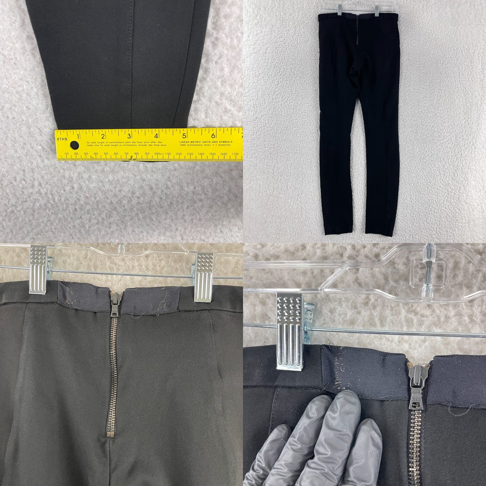 Alice + Olivia Alice + Olivia Employed Black Stretch Skinny Pants Women M Medium Knit Legging Mid-Rise Closet Ready Size 32" / US 10 / IT 46 - 8 Thumbnail