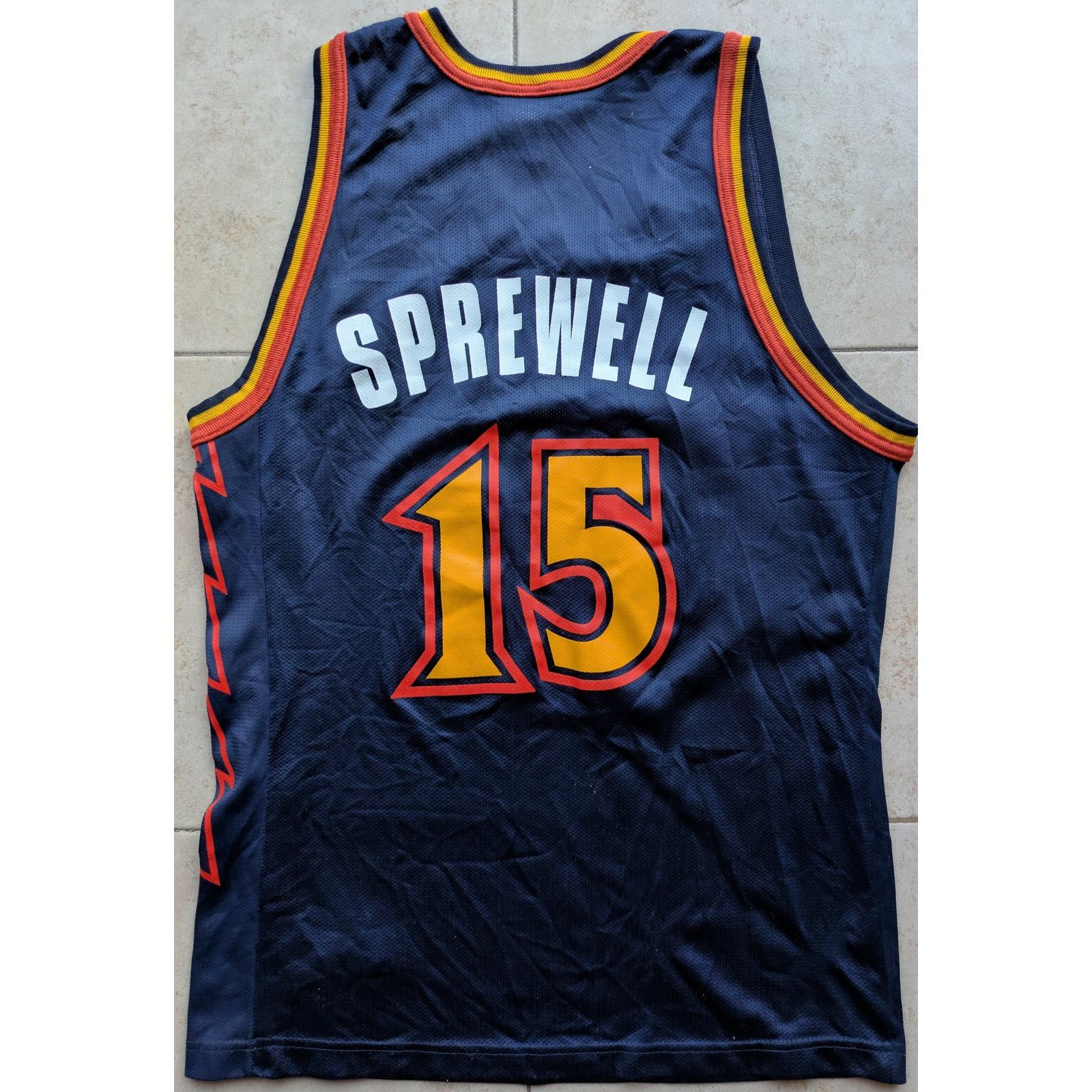 Champion × NBA SPREWELL 1997 Golden State Warriors 90s jersey 40 Bolt vtg Size US M / EU 48-50 / 2 - 2 Thumbnail
