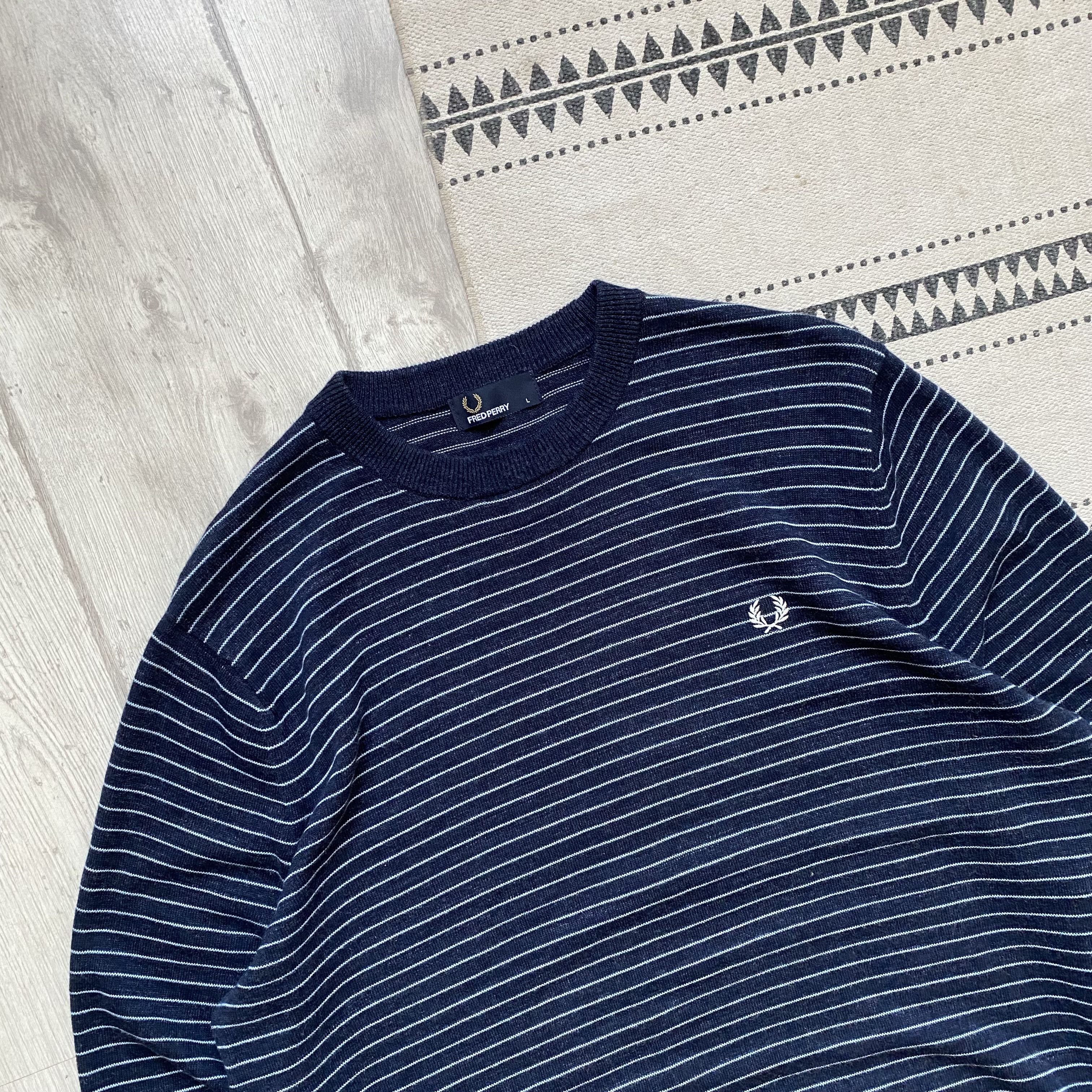 Fred Perry Oldmoney Fred Perry striped sweater light mini logo Size US L / EU 52-54 / 3 - 2 Thumbnail