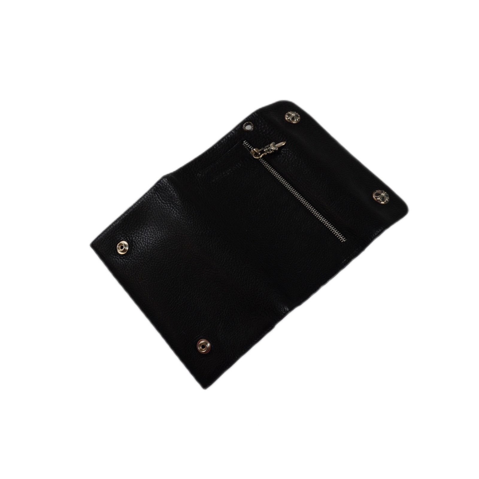 Chrome Hearts Grained Calfskin Dagger Long Wallet Black Size ONE SIZE - 3 Thumbnail