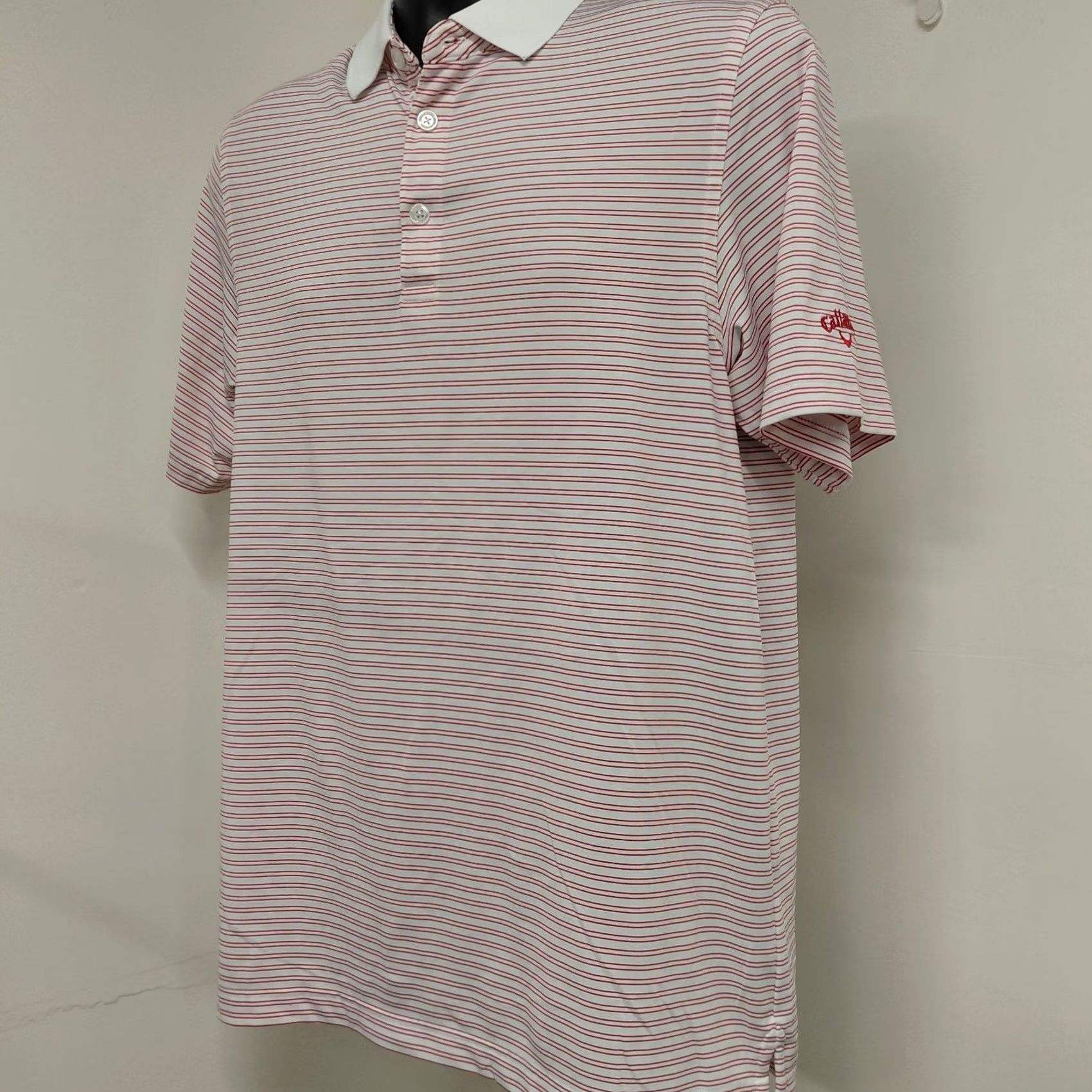 Callaway Callaway Opti Dri Polo Shirt Men's Size S Red Striped Short Sleeve EUC Size US S / EU 44-46 / 1 - 2 Thumbnail