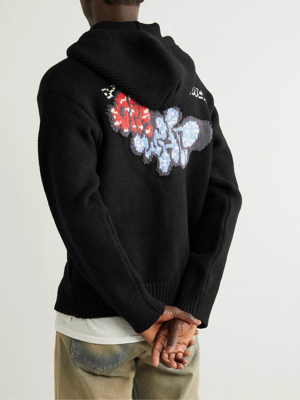 Off-White o1y0325 Logo Hooded Sweater in Black Size US S / EU 44-46 / 1 - 4 Thumbnail