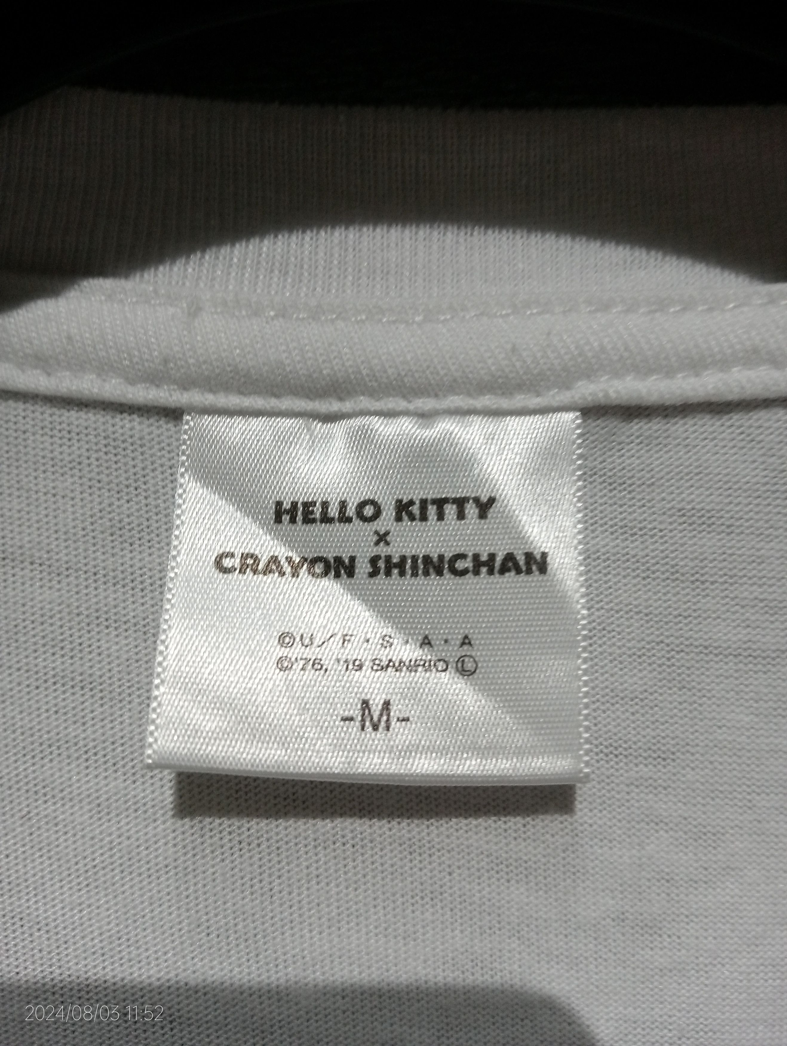 Anime Hello Kitty X Crayon Shinchan Tee Very Rare Size US M / EU 48-50 / 2 - 5 Thumbnail