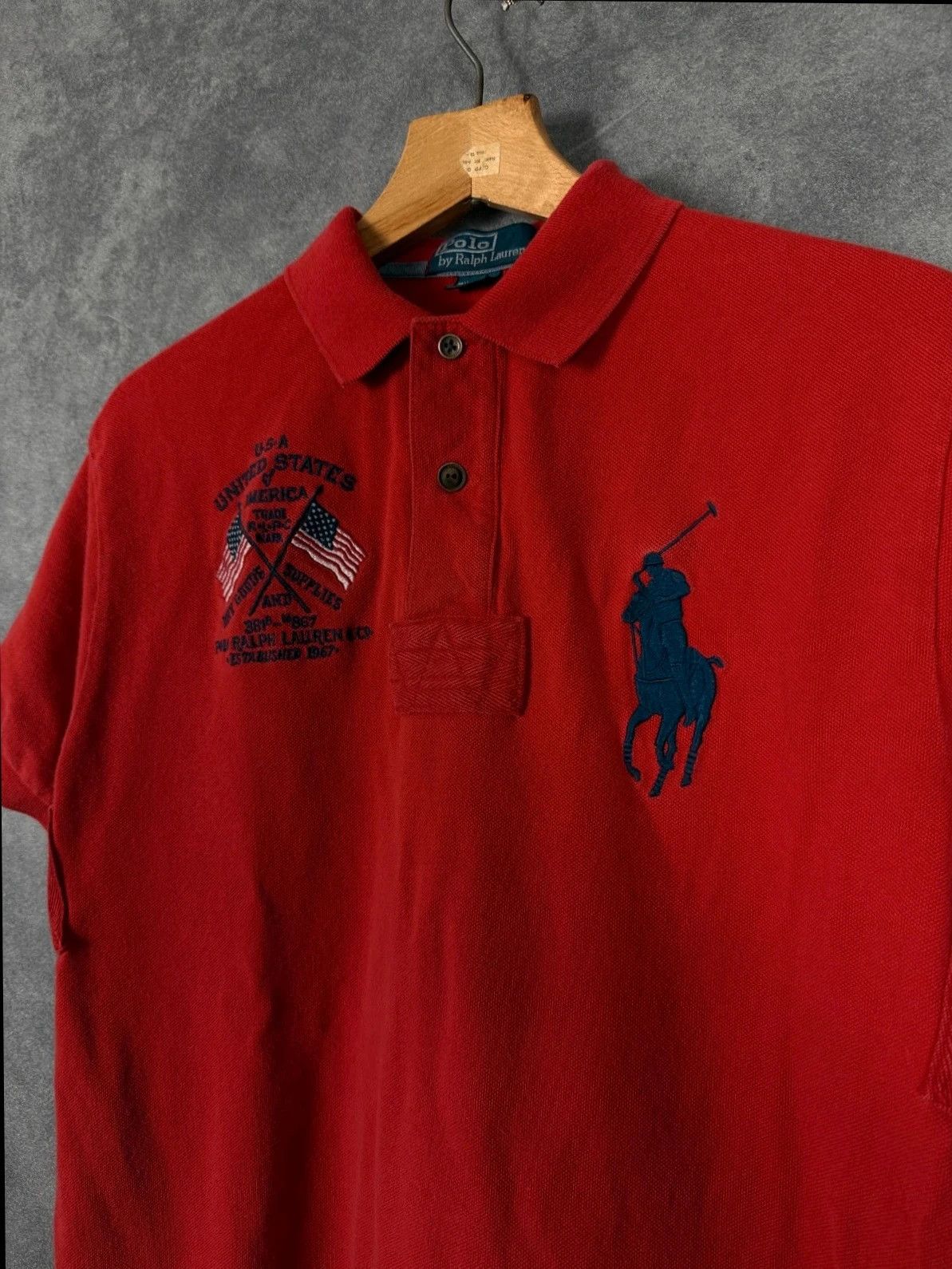 Polo Ralph Lauren Ralph Lauren Polo Shirt Red Big Pony Embroidered Size US M / EU 48-50 / 2 - 2 Thumbnail