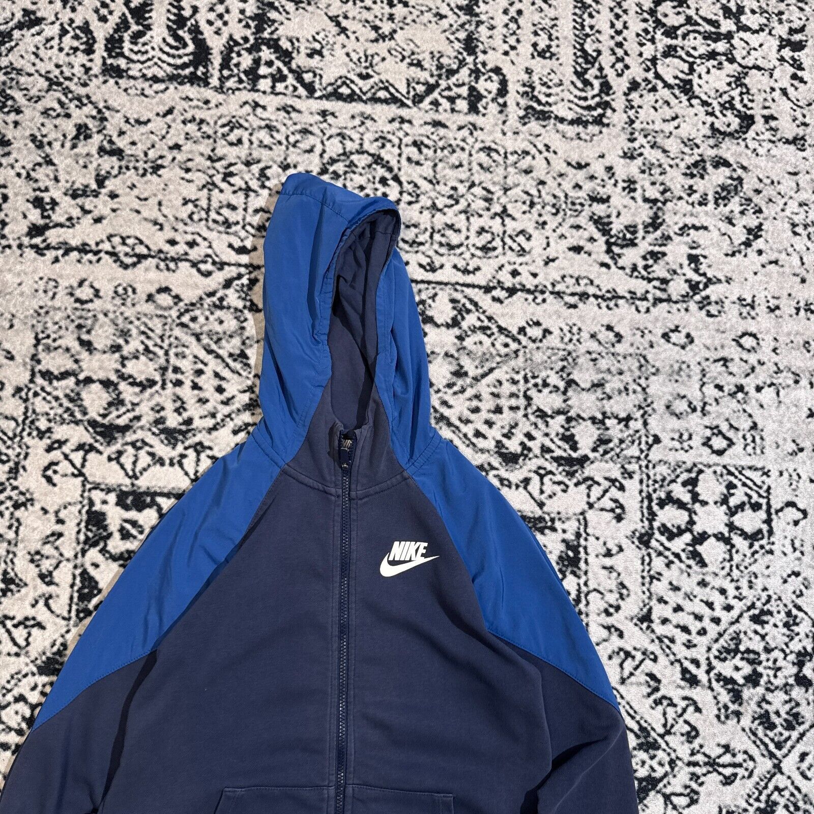 Nike × Vintage Vintage Nike Navy Blue Cotton Hoodie Zip Size XS Y2K sSport Size US XS / EU 42 / 0 - 5 Thumbnail