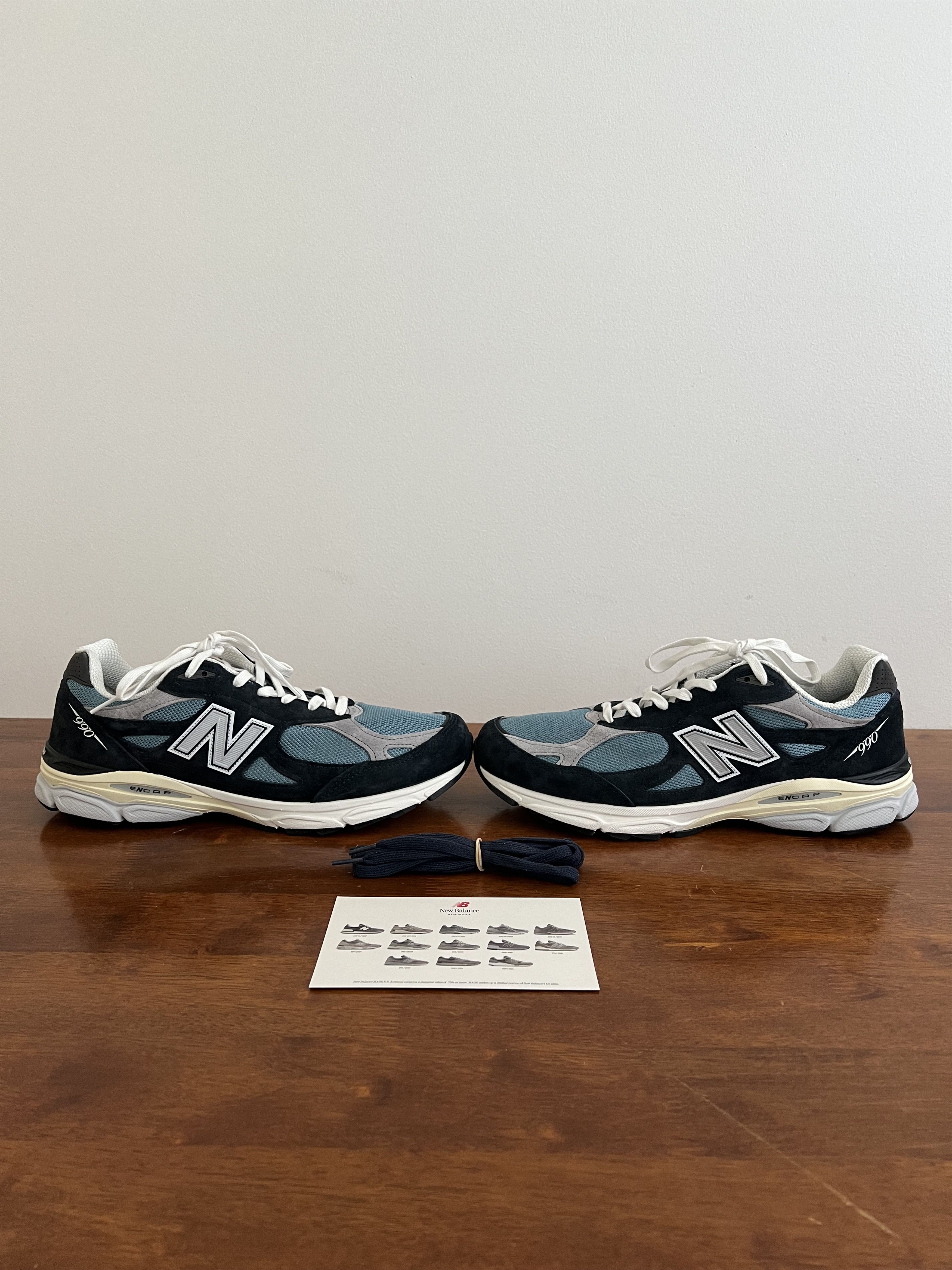 New Balance 💚 2022 New Balance Made In USA 990v3 Teddy Santis Navy Size US 13 / EU 46 - 2 Thumbnail
