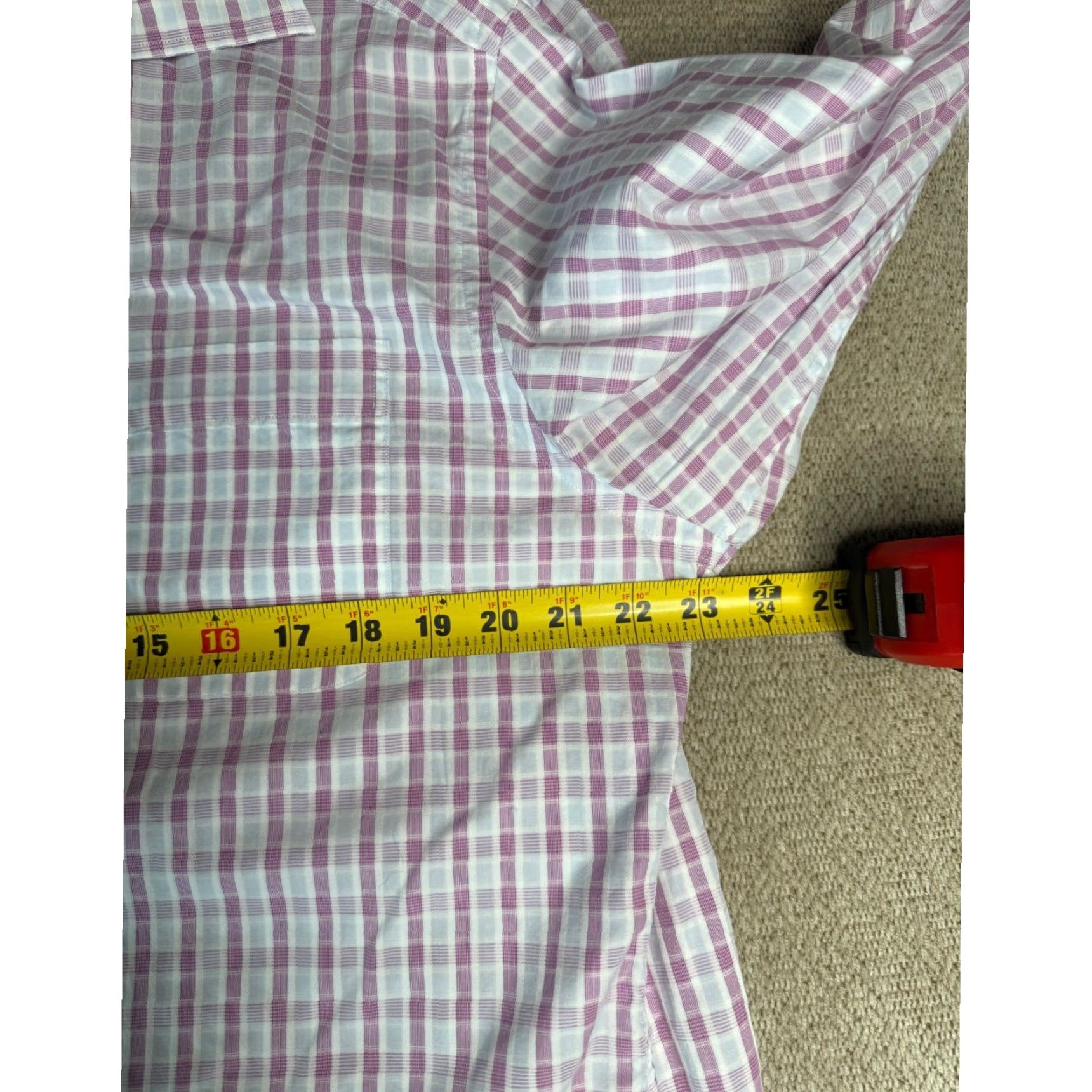 Tommy Bahama Tommy Bahama Dress Shirt Mens 16.5 36/37 Purple Plaid Long Sleeve Button-Down Size 46R - 7 Thumbnail