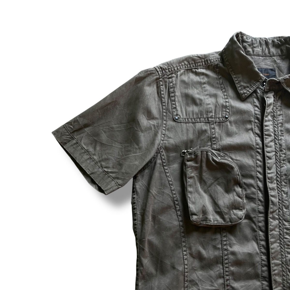 Issey Miyake OFFER🤝 TETE HOMME ISSEY MIYAKE ARMY STYLE ZIPPED UP SHIRT Size US M / EU 48-50 / 2 - 2 Thumbnail