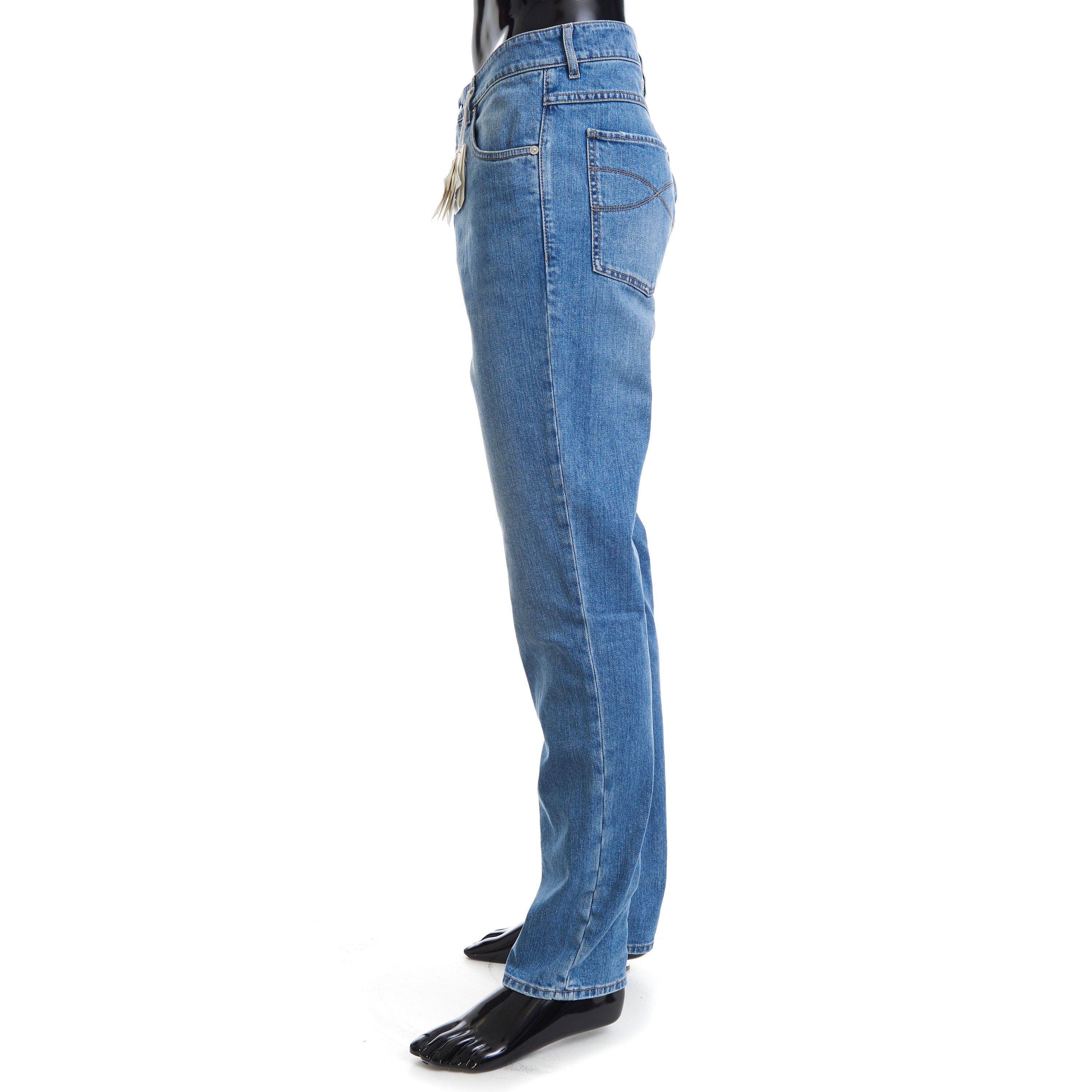Brunello Cucinelli Slim Fit Five Pocket Jeans Trousers In Light Blue Denim Size US 34 / EU 50 - 8 Thumbnail
