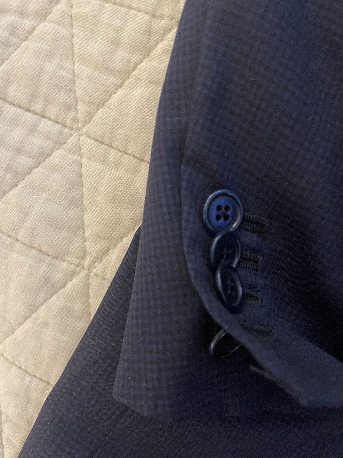 Ermenegildo Zegna Trofeo 600 Micro Check Jacket Size 46L - 9 Thumbnail