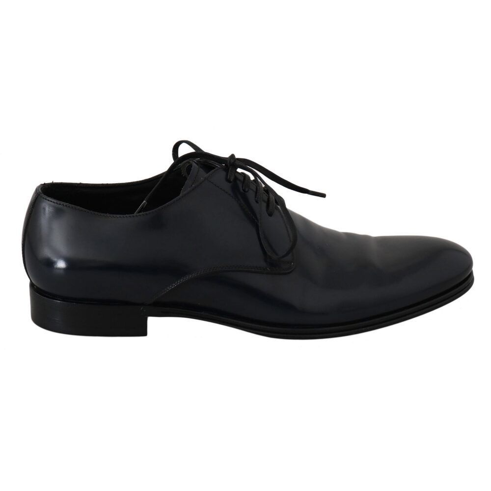 Dolce & Gabbana Dolce & Gabbana Elegant Dark Blue Leather Derby Dress Shoes Size US 6 / EU 39 - 1 Thumbnail