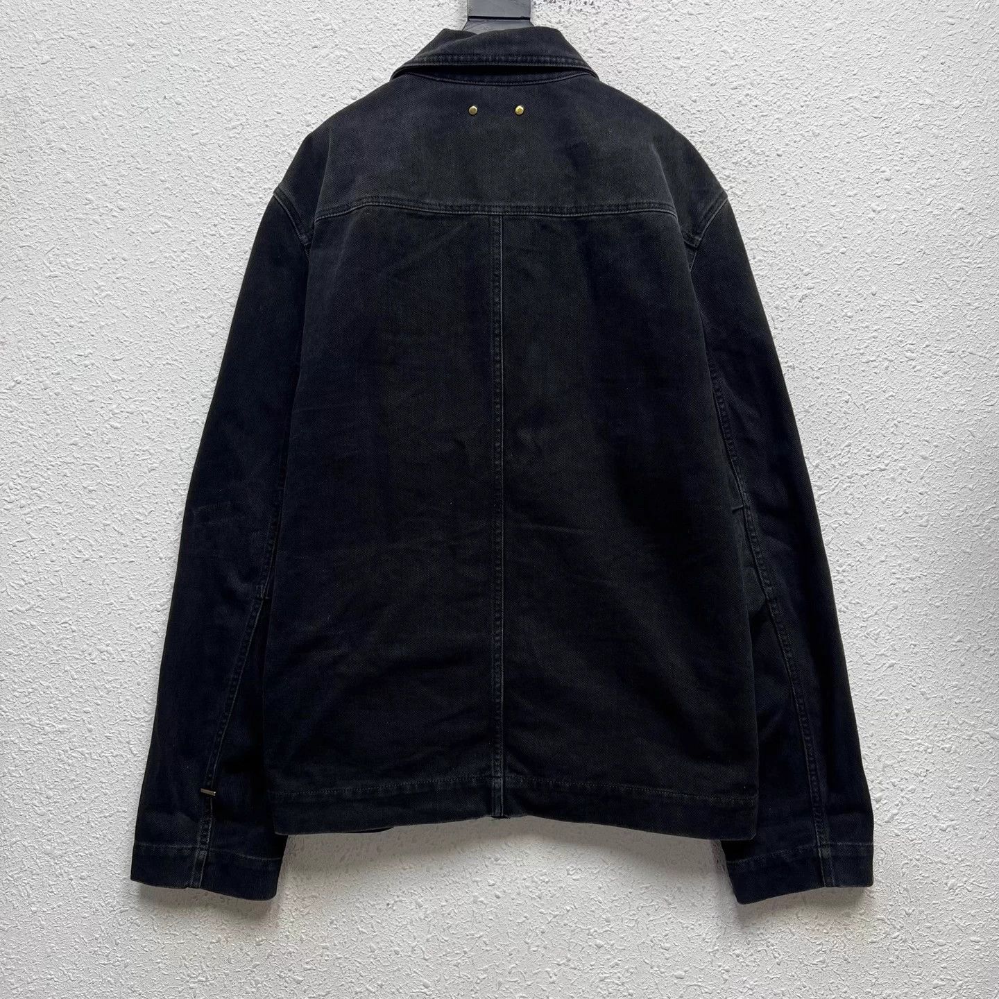 Louis Vuitton LV black lumber print washed denim jacket 56 rare large Size US XL / EU 56 / 4 - 2 Thumbnail