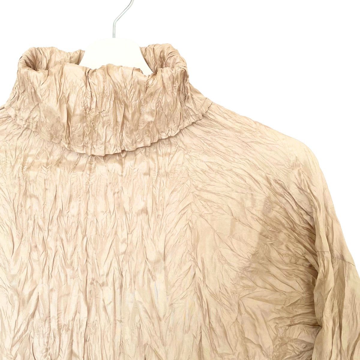 Issey Miyake Issey Miyake 90s Beige Whipped Pleat Top Size ONE SIZE - 5 Thumbnail