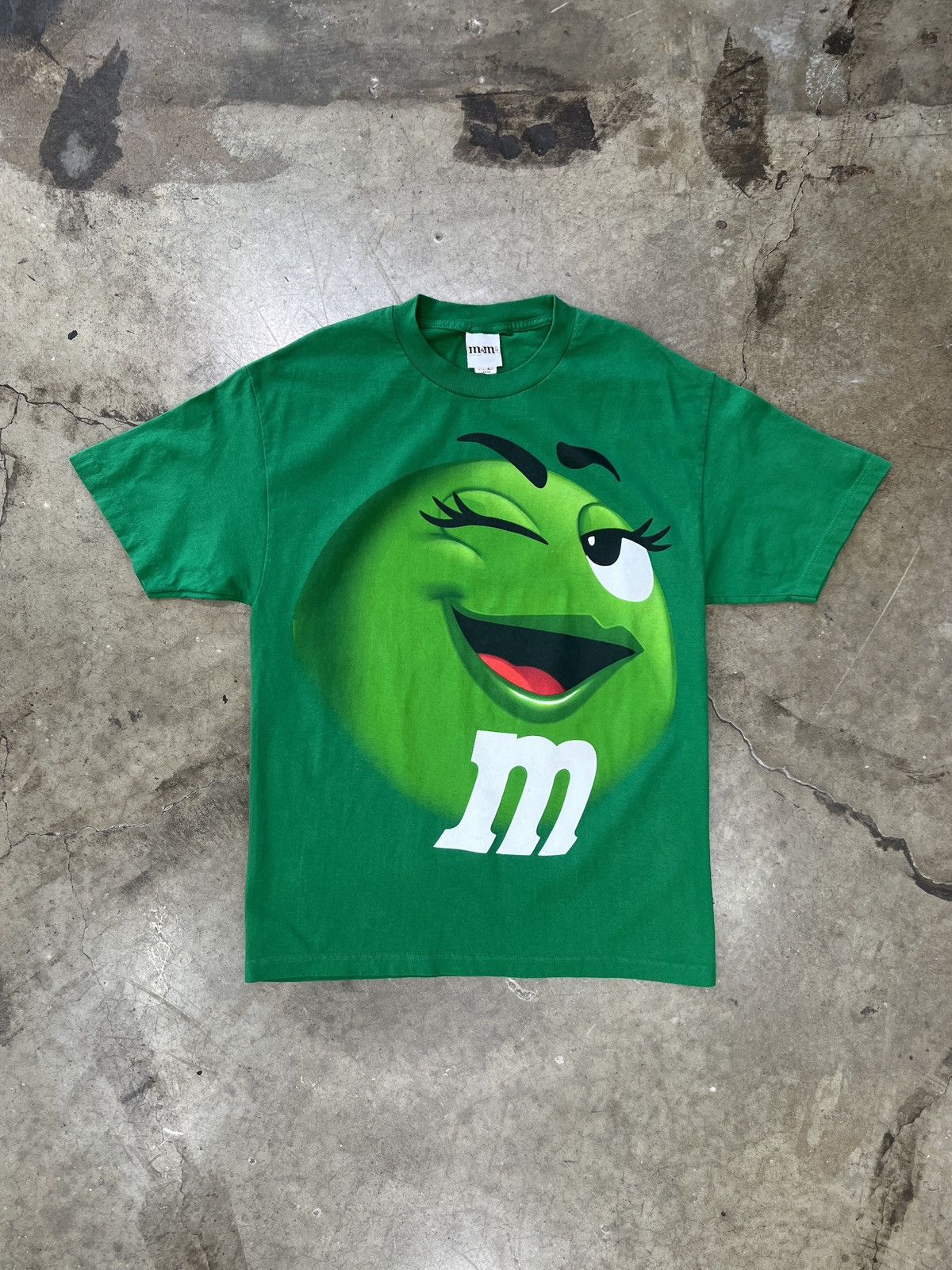 Vintage Vintage Green M&M Big Print Tee Large Size US L / EU 52-54 / 3 - 2 Thumbnail