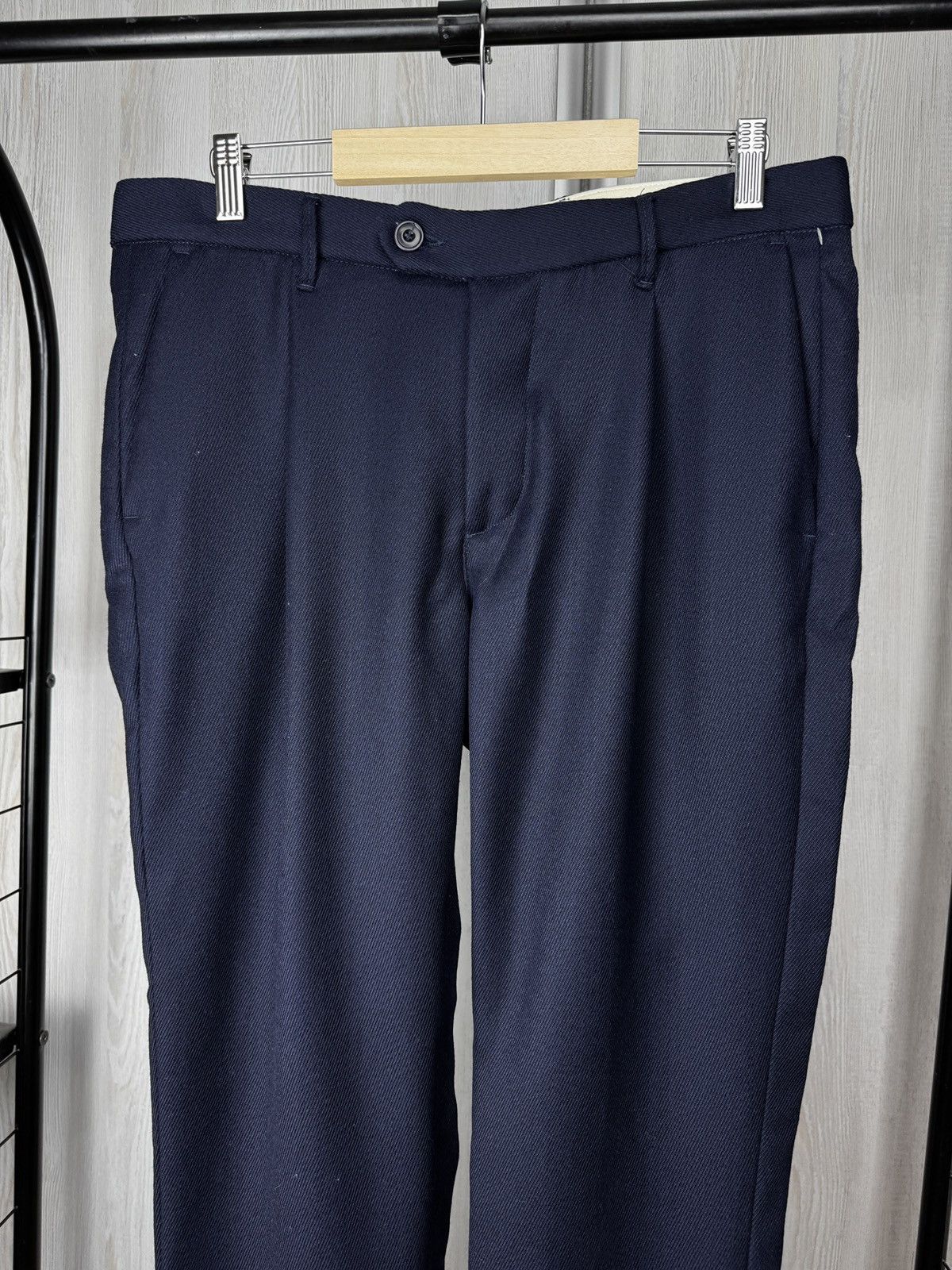 Other Tela Genova Wool Navy blue Volmo classic pants trousers 34 Size US 34 / EU 50 - 3 Thumbnail