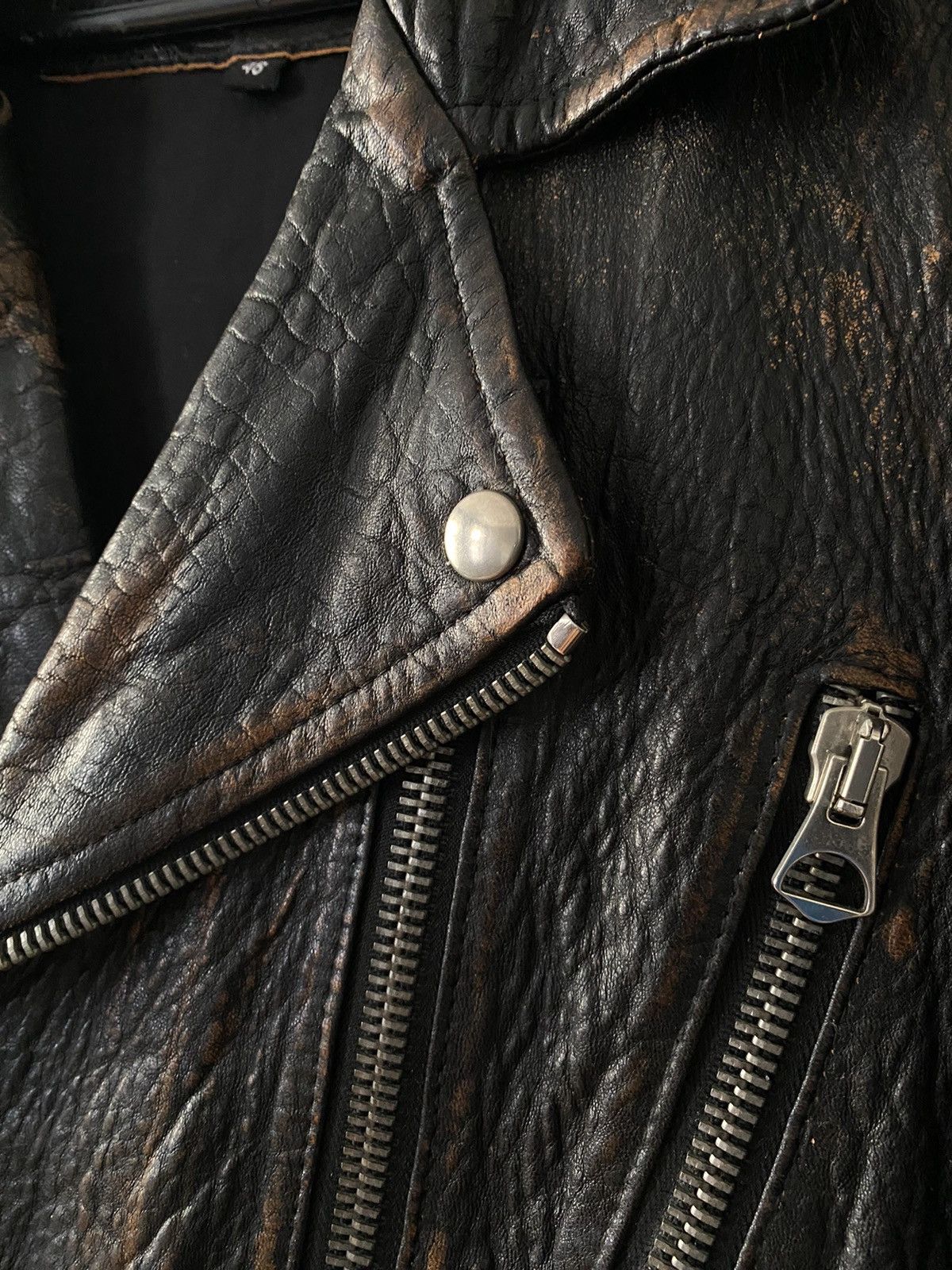 Designer × Vintage Vintage Real Leather Jacket Biker Jacket Size US M / EU 48-50 / 2 - 14 Thumbnail