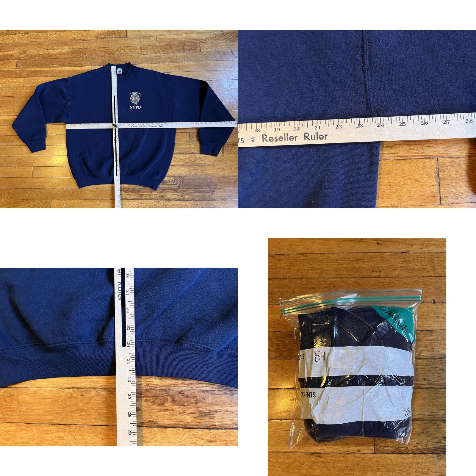 Fruit Of The Loom VINTAGE NYPD Sweatshirt Men’s XL Blue 90s NYPD Logo Embroidered Cotton Blend Jersey Pullover Crew Neck Sweatshirt Size US XL / EU 56 / 4 - 8 Thumbnail