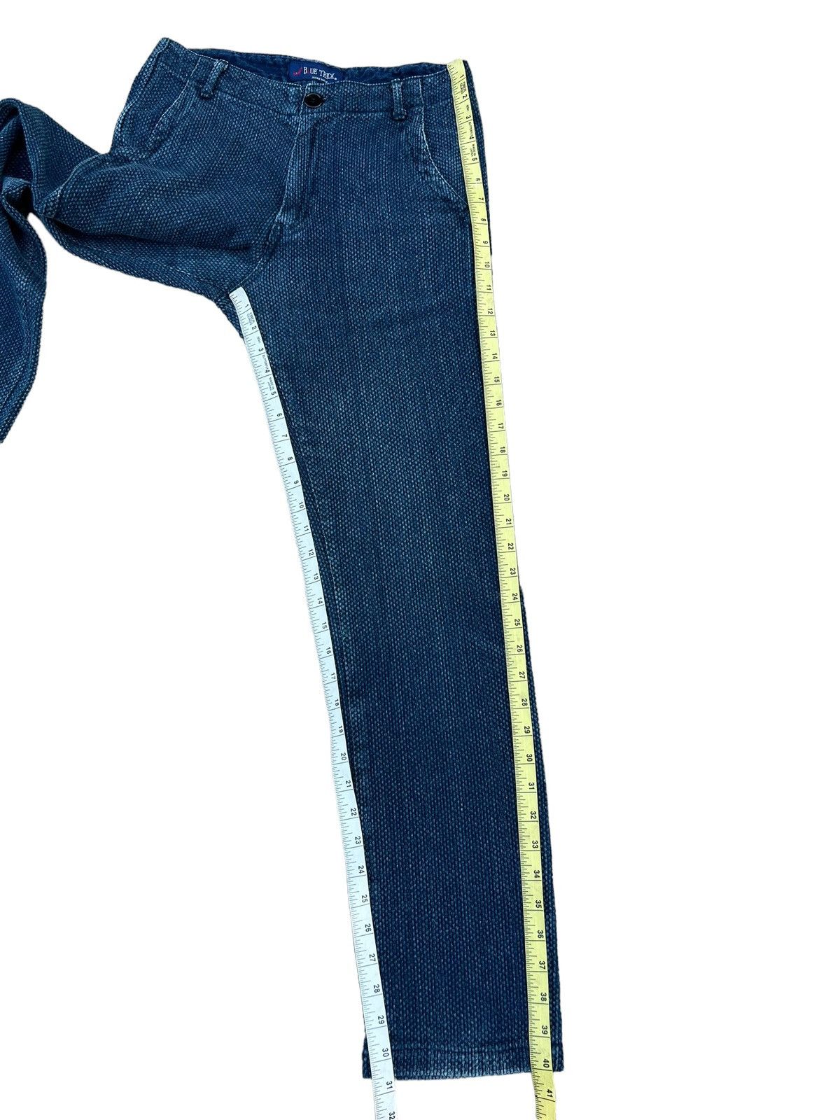 Indigo Blue Trick Japan Fade Indigo Kendo Sashiko Chinos Pant Size US 29 - 4 Thumbnail