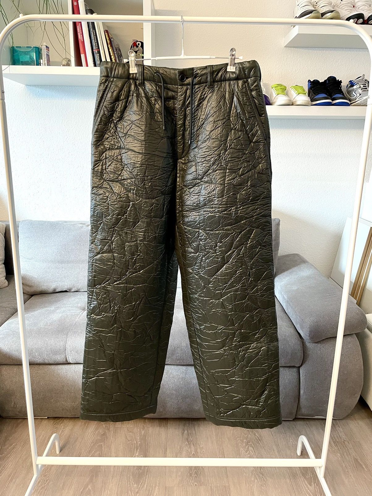 image of Dries Van Noten Padded Pants in Olive, Men's (Size 38)