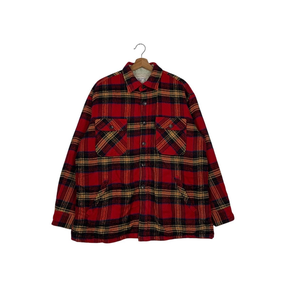 Flannel GARRISON Red Tartan Work Flannel Jacket #2112-C92 Size US M / EU 48-50 / 2 - 1 Thumbnail