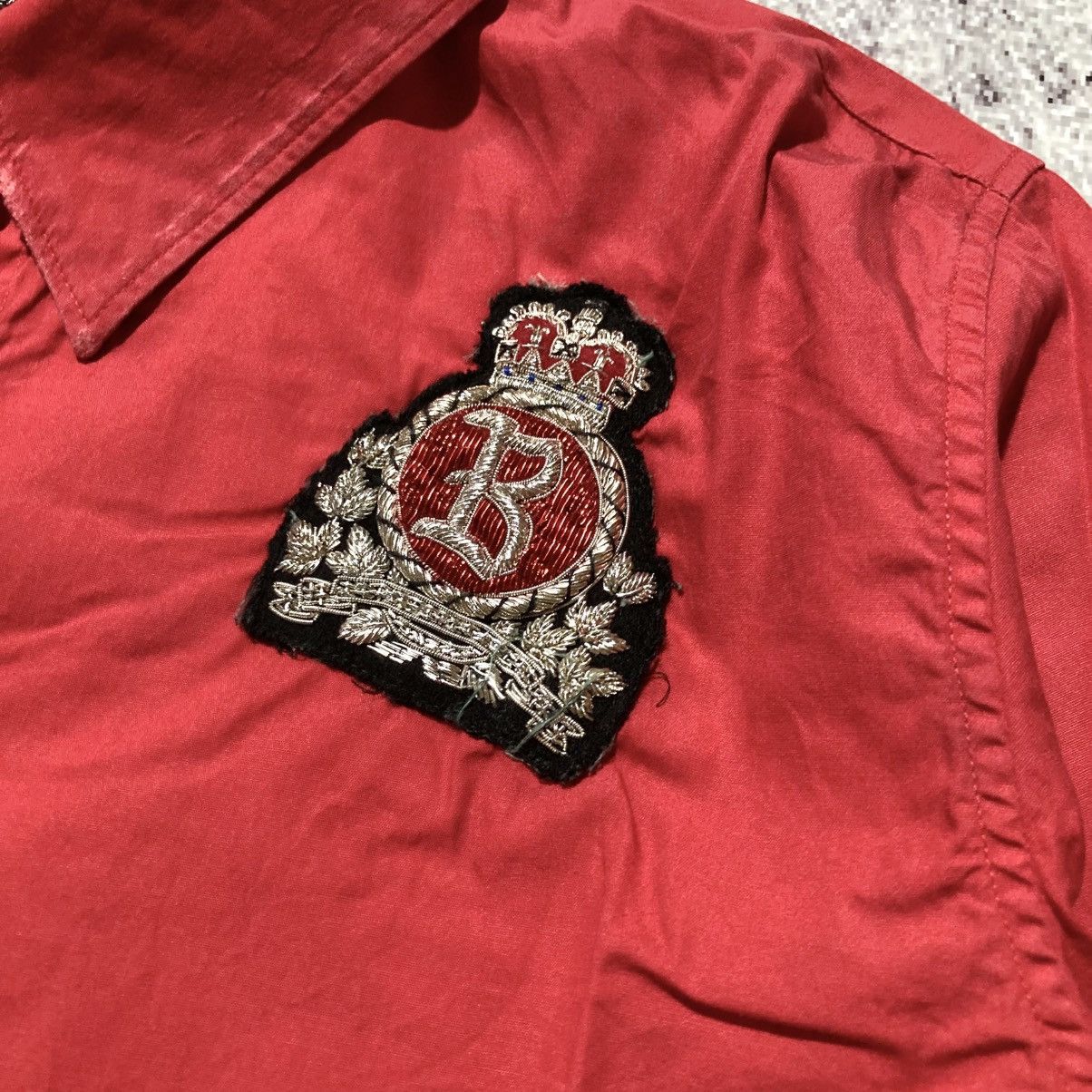 Balmain 🇫🇷 Balmain Paris Red Button Down “B” Patch Logo Luxury Size US M / EU 48-50 / 2 - 5 Thumbnail
