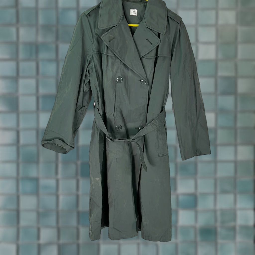 Rains VINTAGE L Manzo And Sons Raincoat Shirt Womens 20R Green 1970s Military Style Cotton Polyester Raincoat Casual Womens Boys/Mens Size 3XL / US 20-22 - 1 Thumbnail